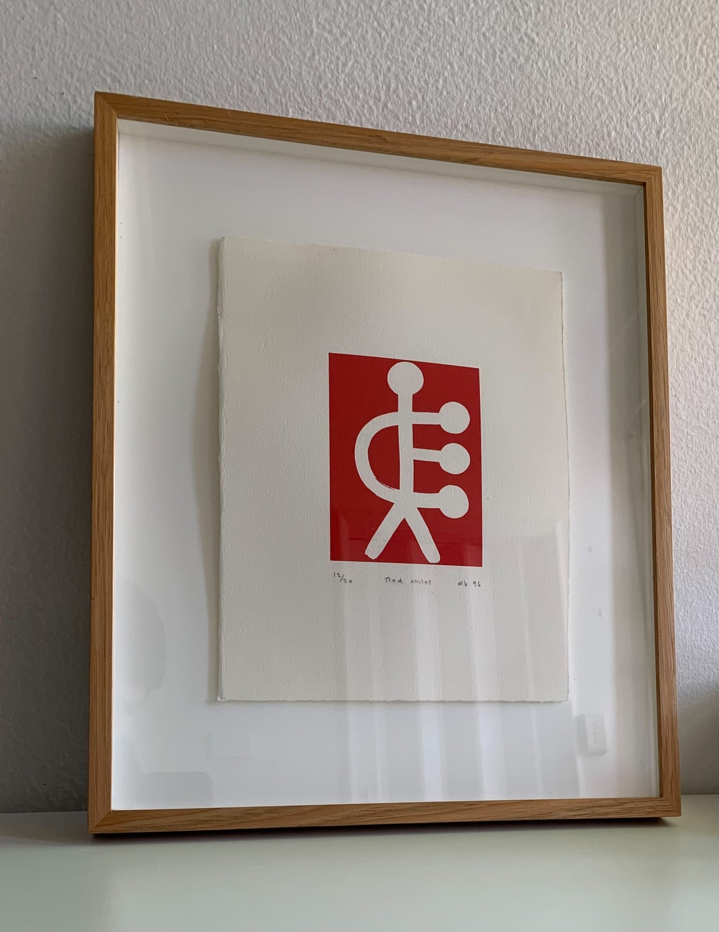 Framed Original David Band 'Red Miles' Screenprint Artwork