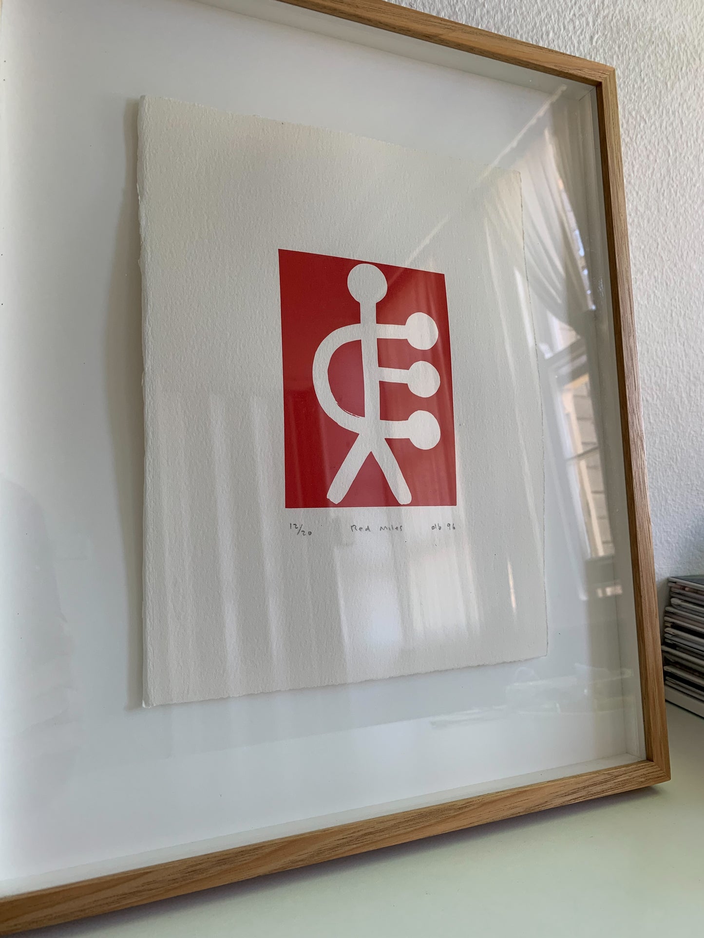 Framed Original David Band 'Red Miles' Screenprint Artwork