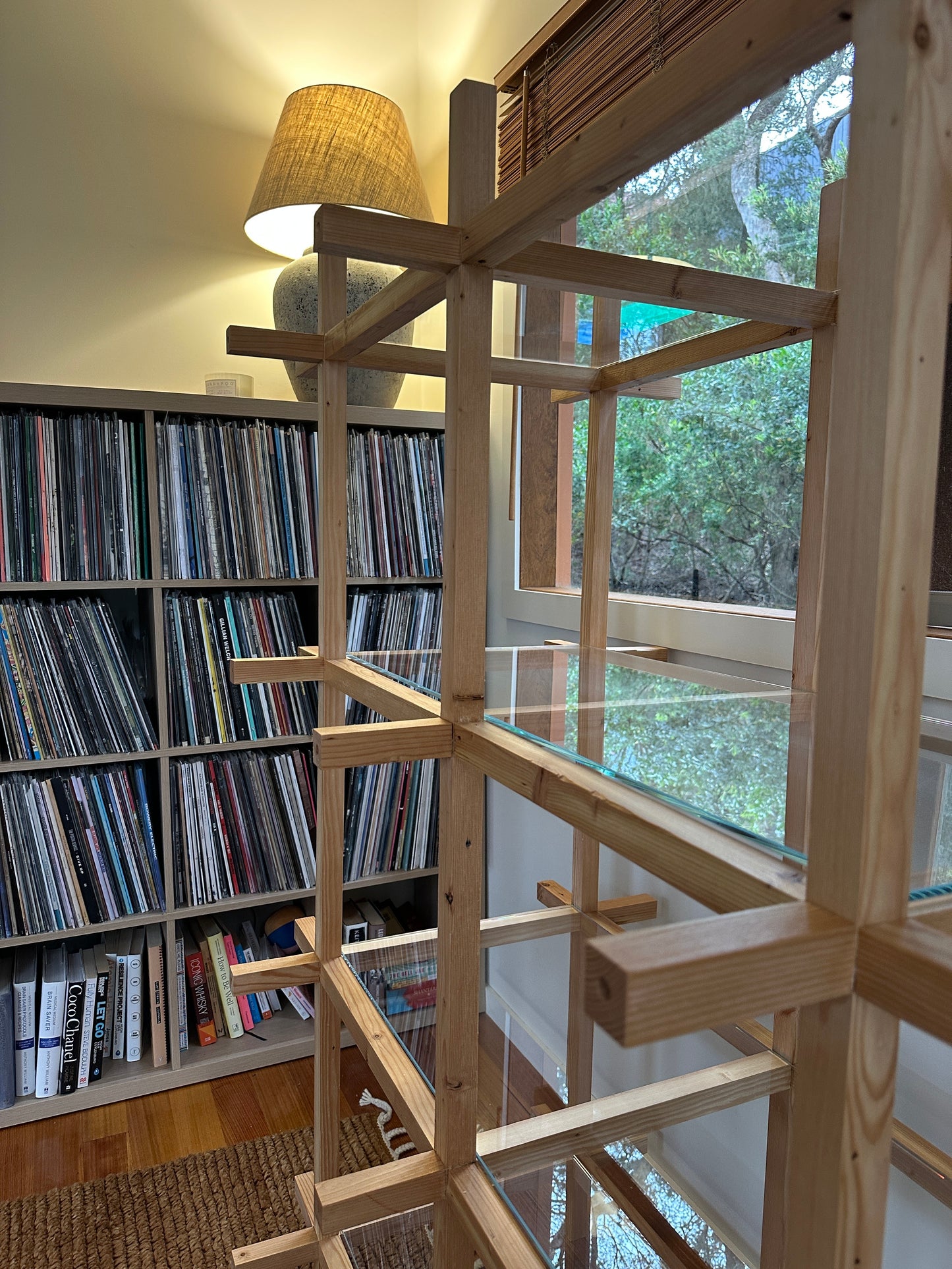 Timber and Glass Custom Made Shelf