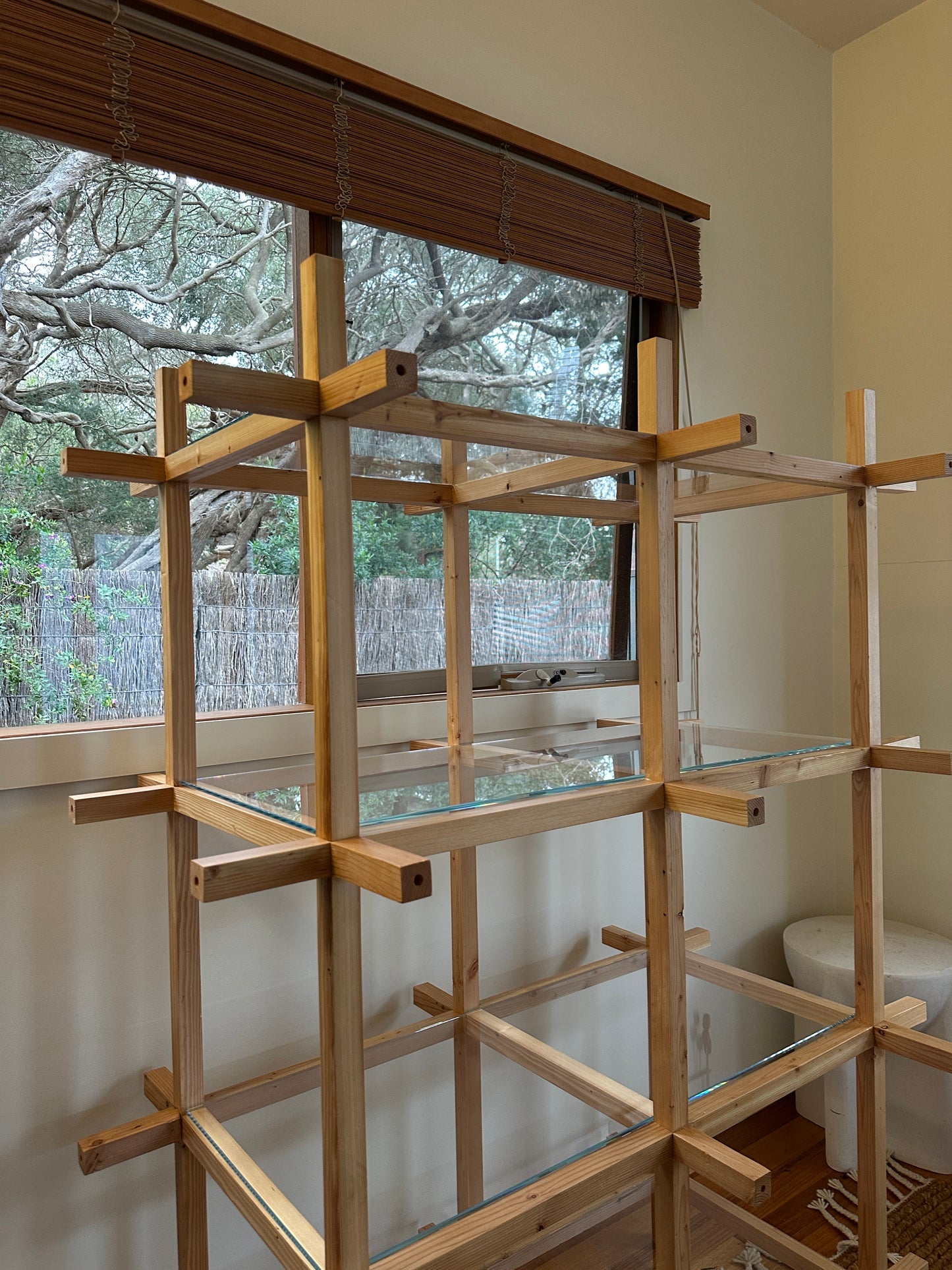 Timber and Glass Custom Made Shelf