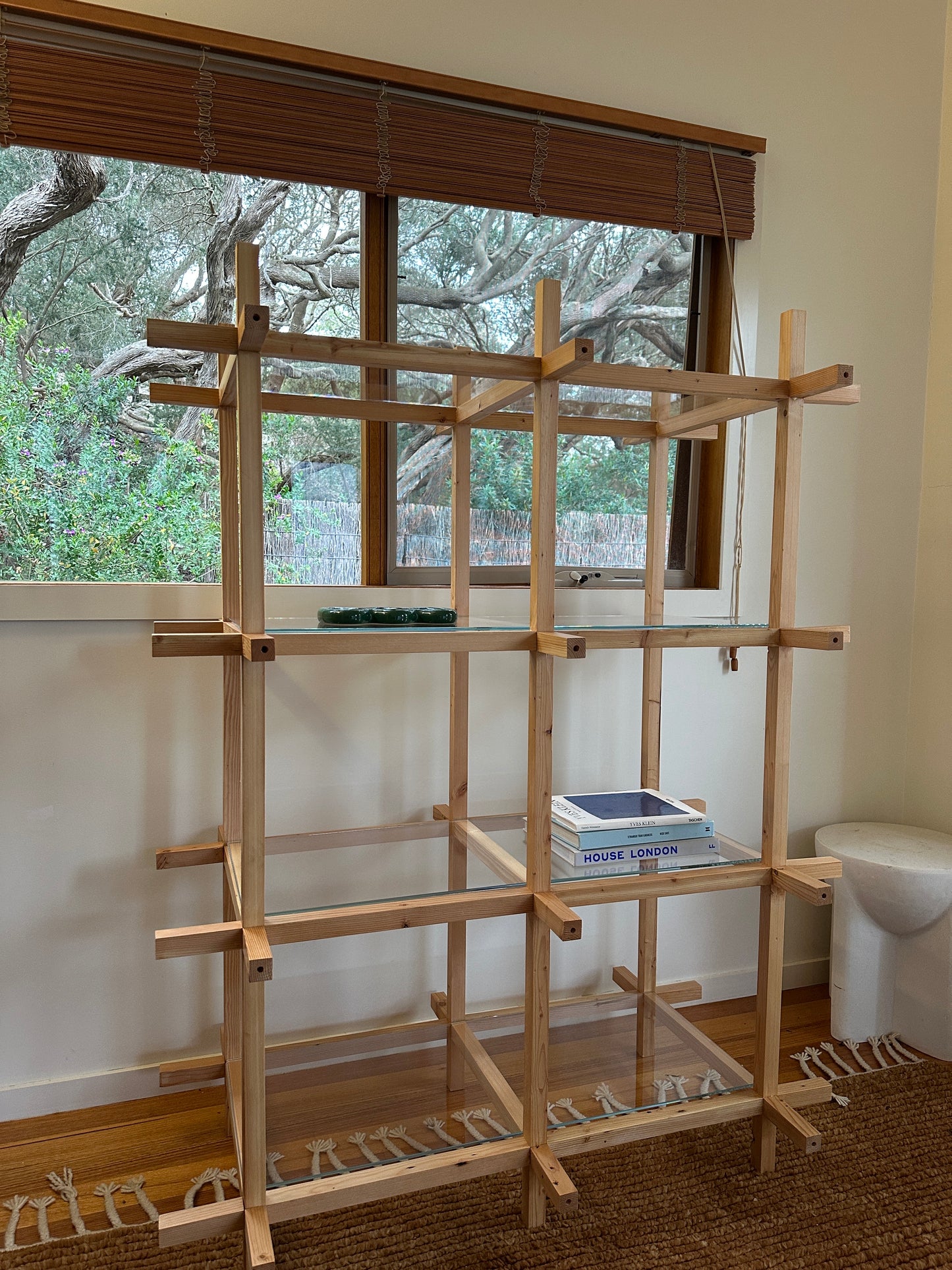 Timber and Glass Custom Made Shelf