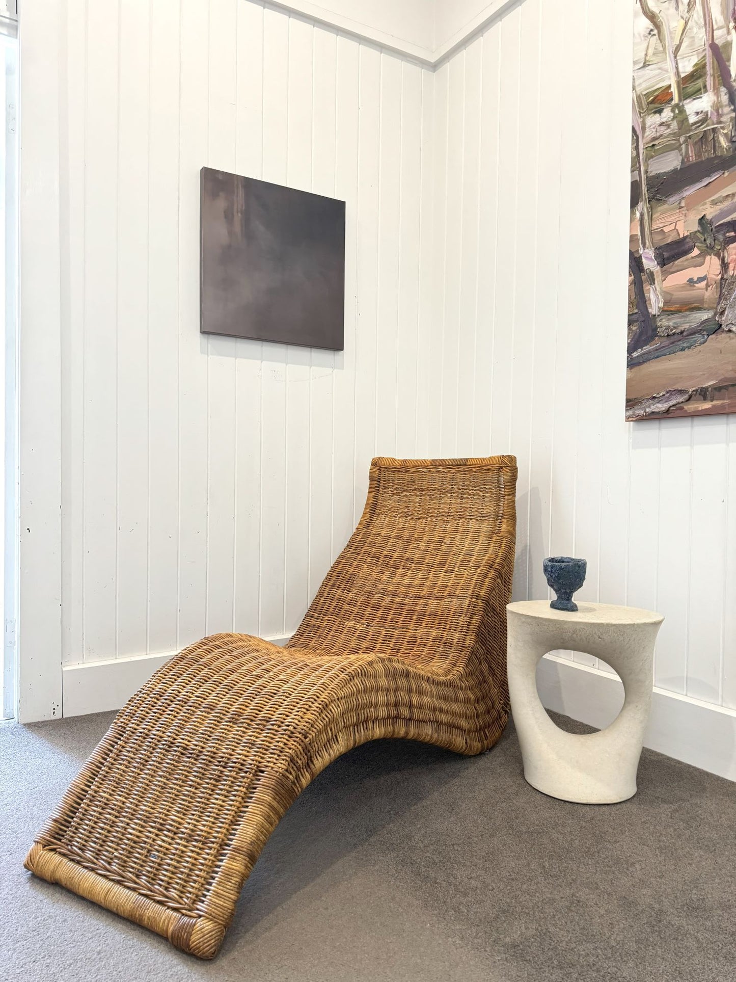 Ikea Karlskrona Wicker Chaise Lounge by Carl Öjerstam, 1990s