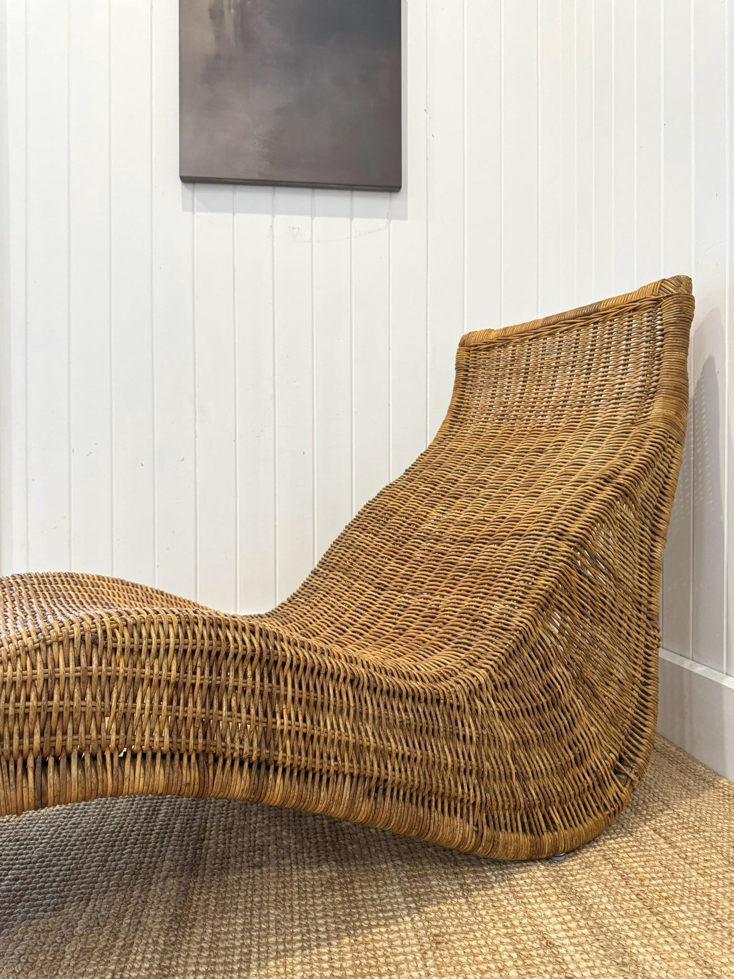 Ikea Karlskrona Wicker Chaise Lounge by Carl Öjerstam, 1990s