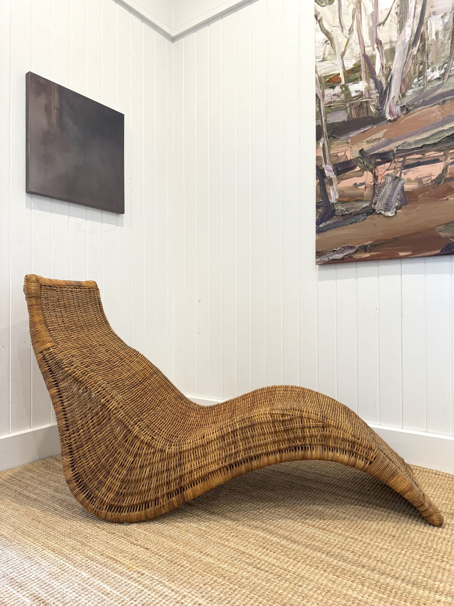 Ikea Karlskrona Wicker Chaise Lounge by Carl Öjerstam, 1990s