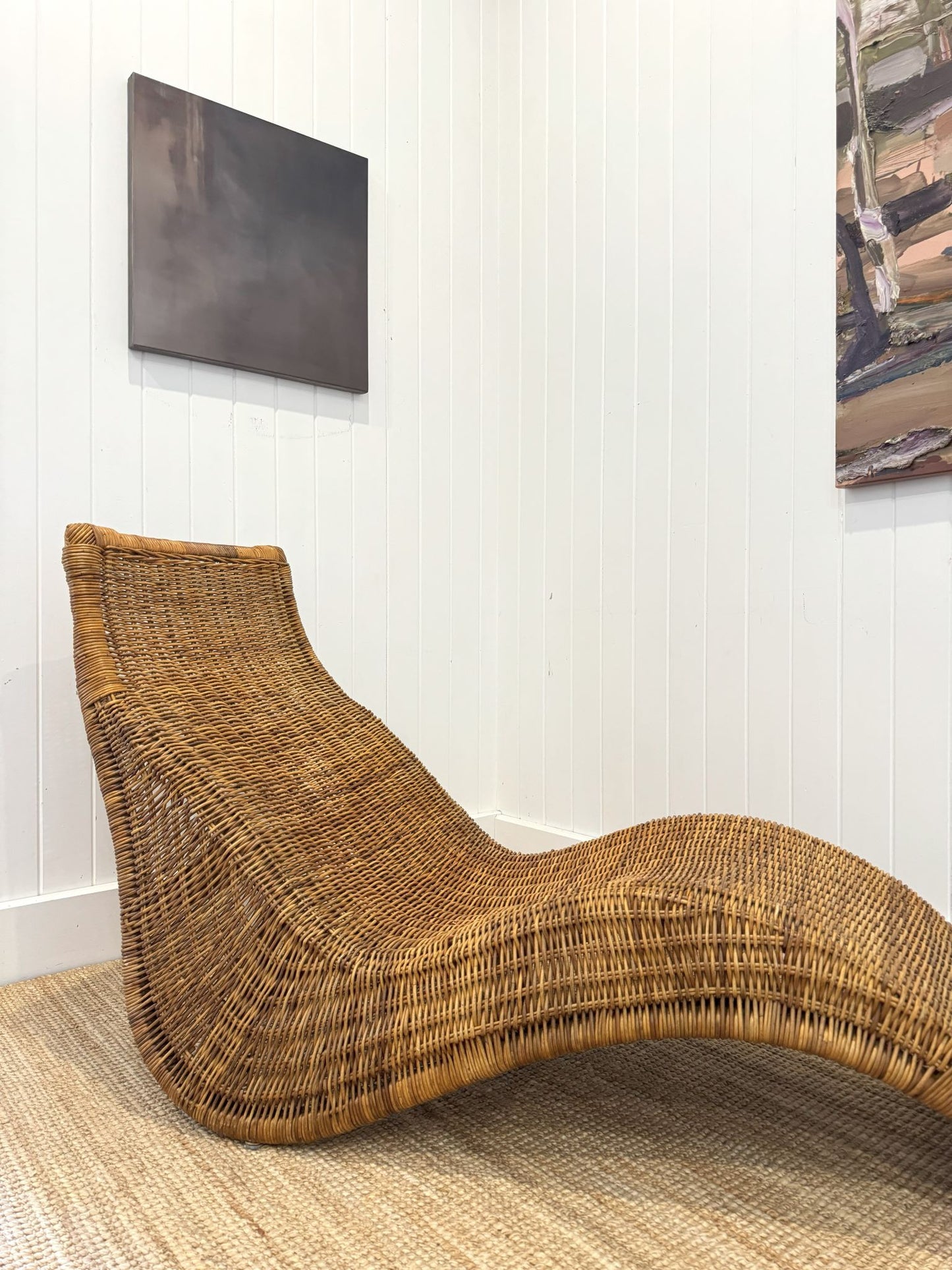Ikea Karlskrona Wicker Chaise Lounge by Carl Öjerstam, 1990s
