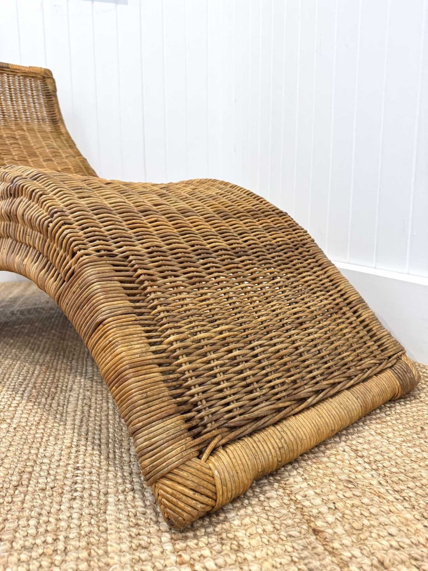 Ikea Karlskrona Wicker Chaise Lounge by Carl Öjerstam, 1990s