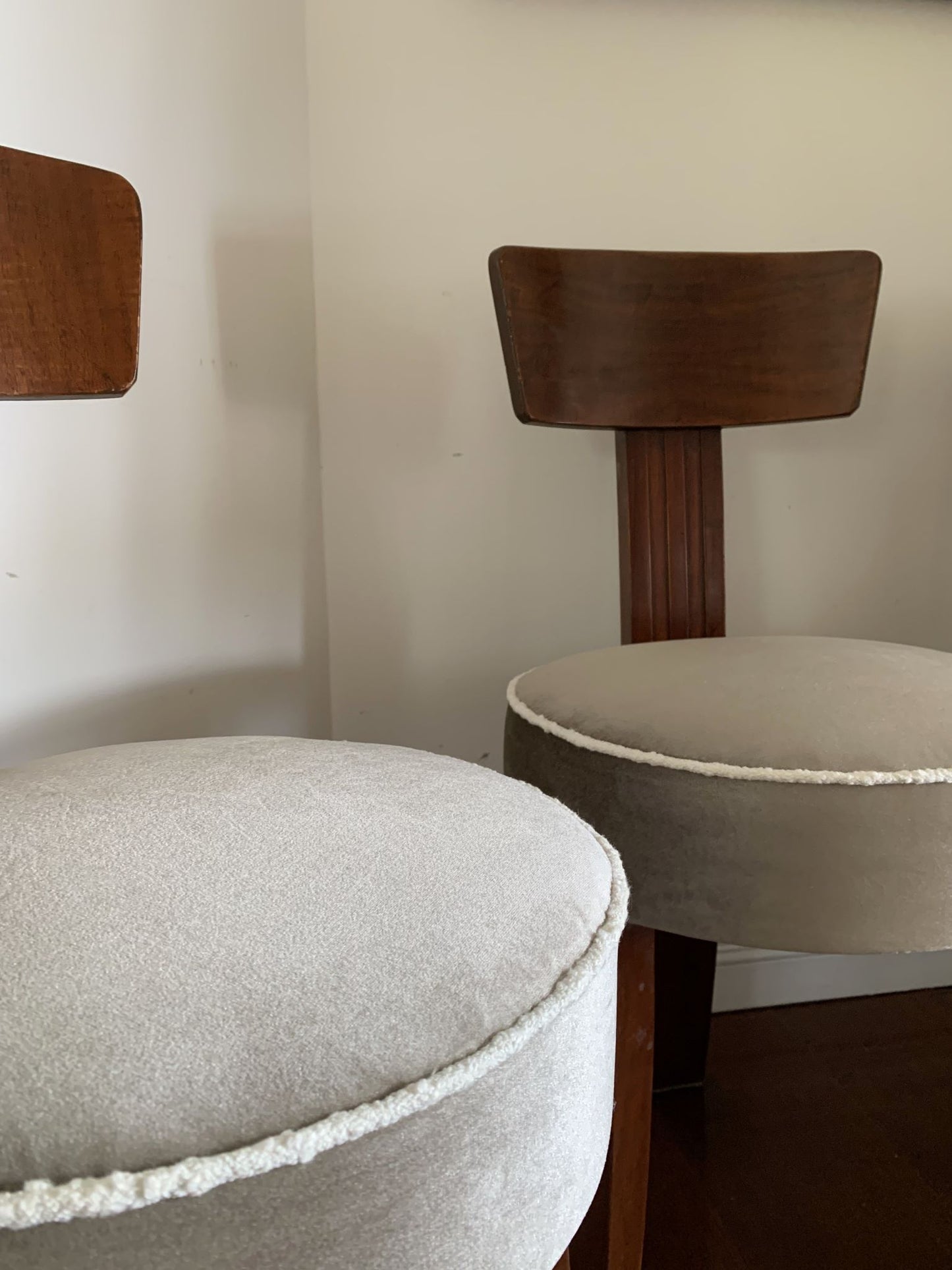 Set of Four Three Legged Art Deco Chairs