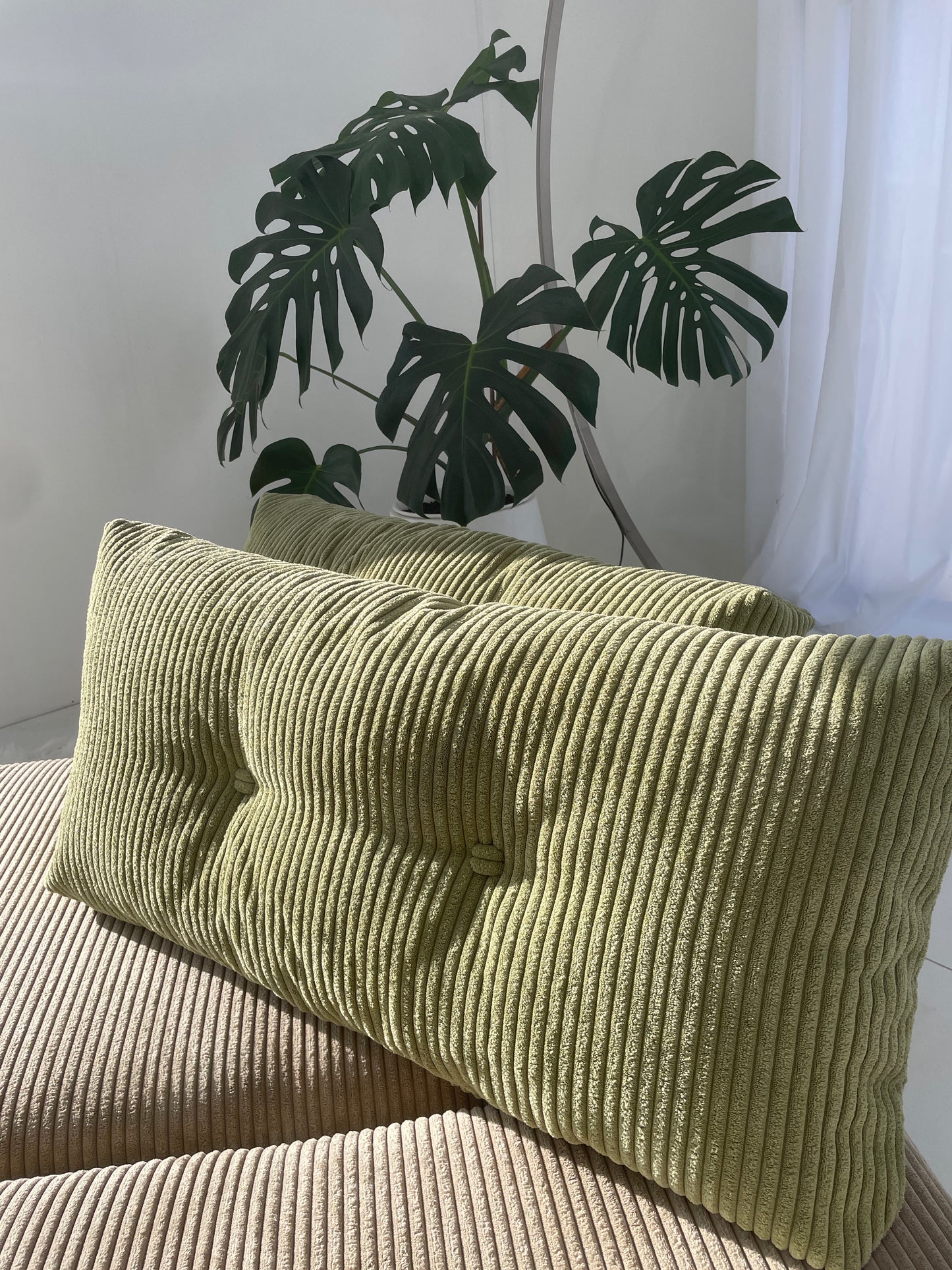 - Two Tone Corduroy Sofa/Mattress