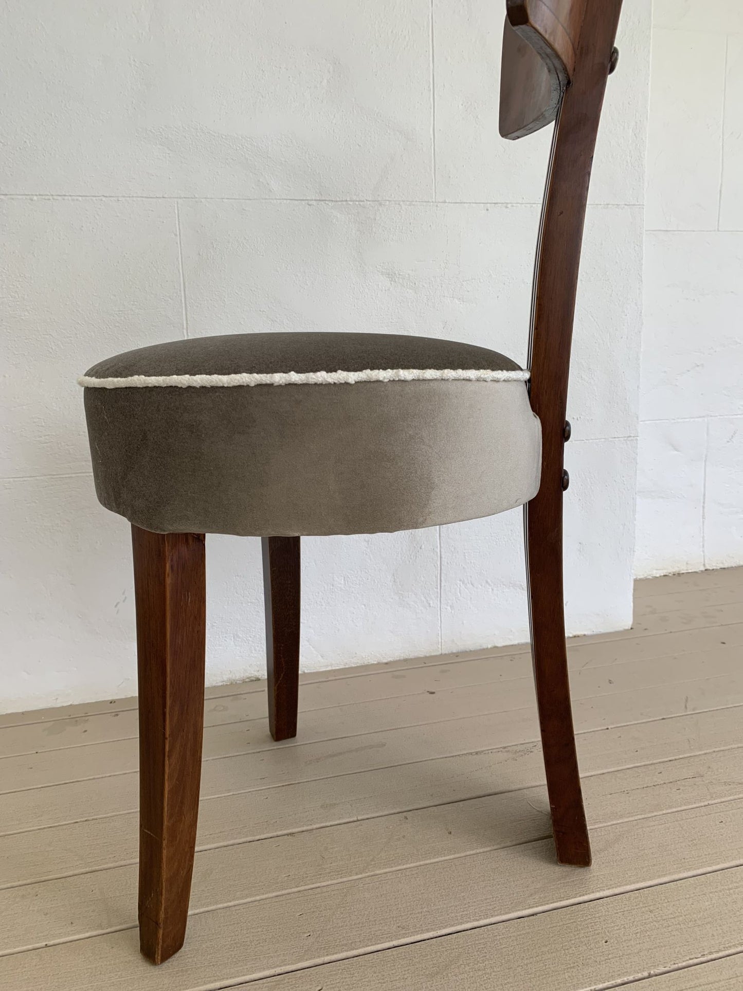 Set of Four Three Legged Art Deco Chairs