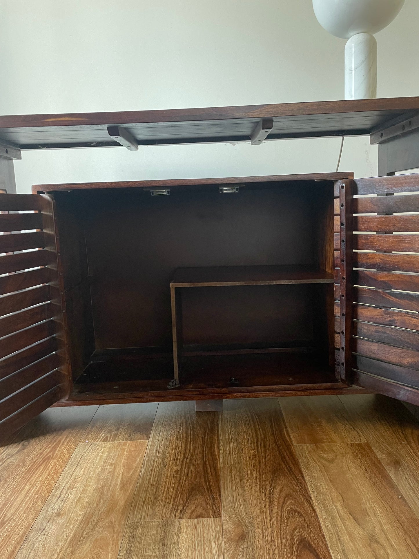 Solid Sheesham Rosewood Console Table | Sideboard Buffet Cabinet | Mid Century Style
