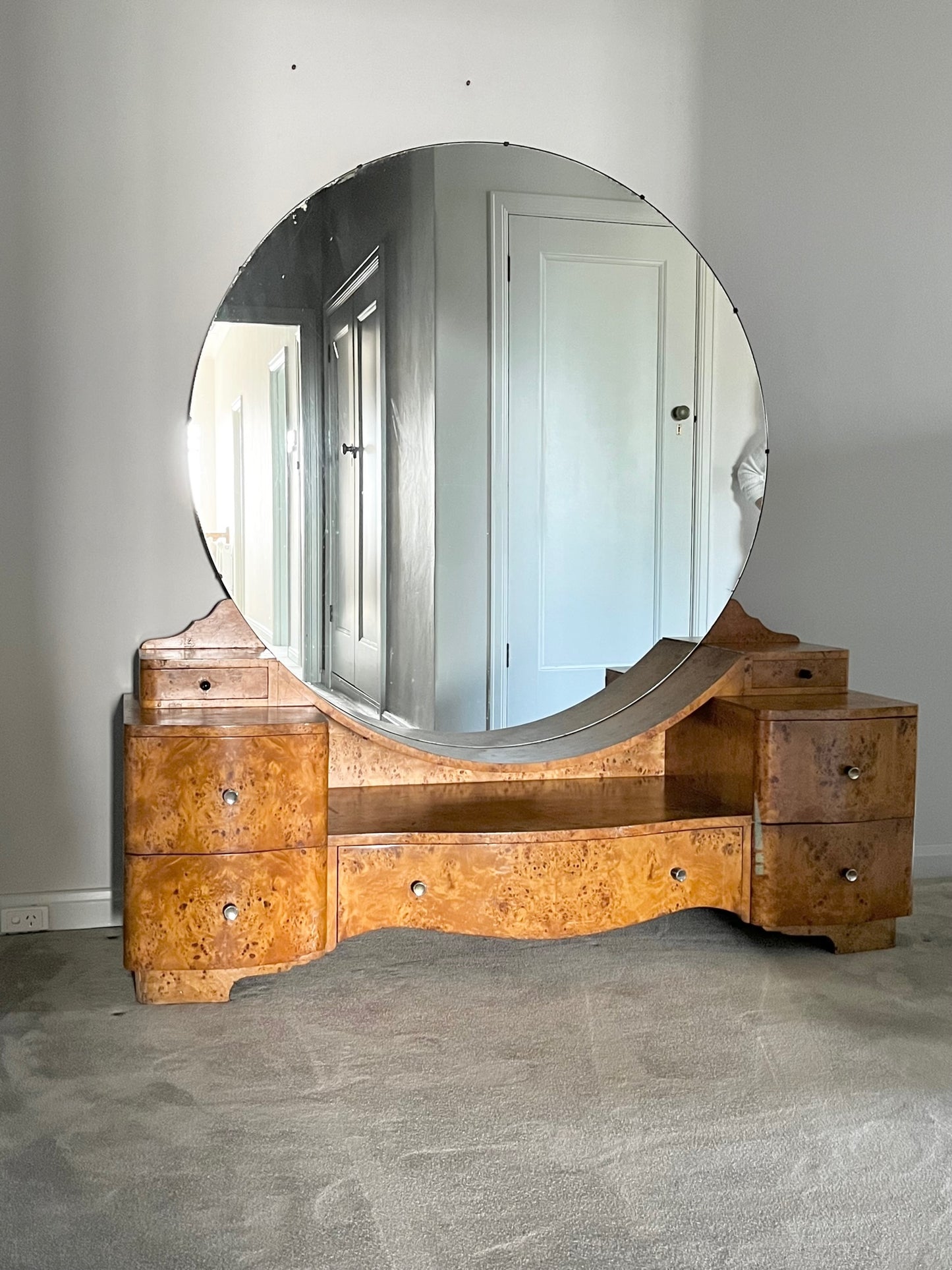 Art Deco Burl Dresser
