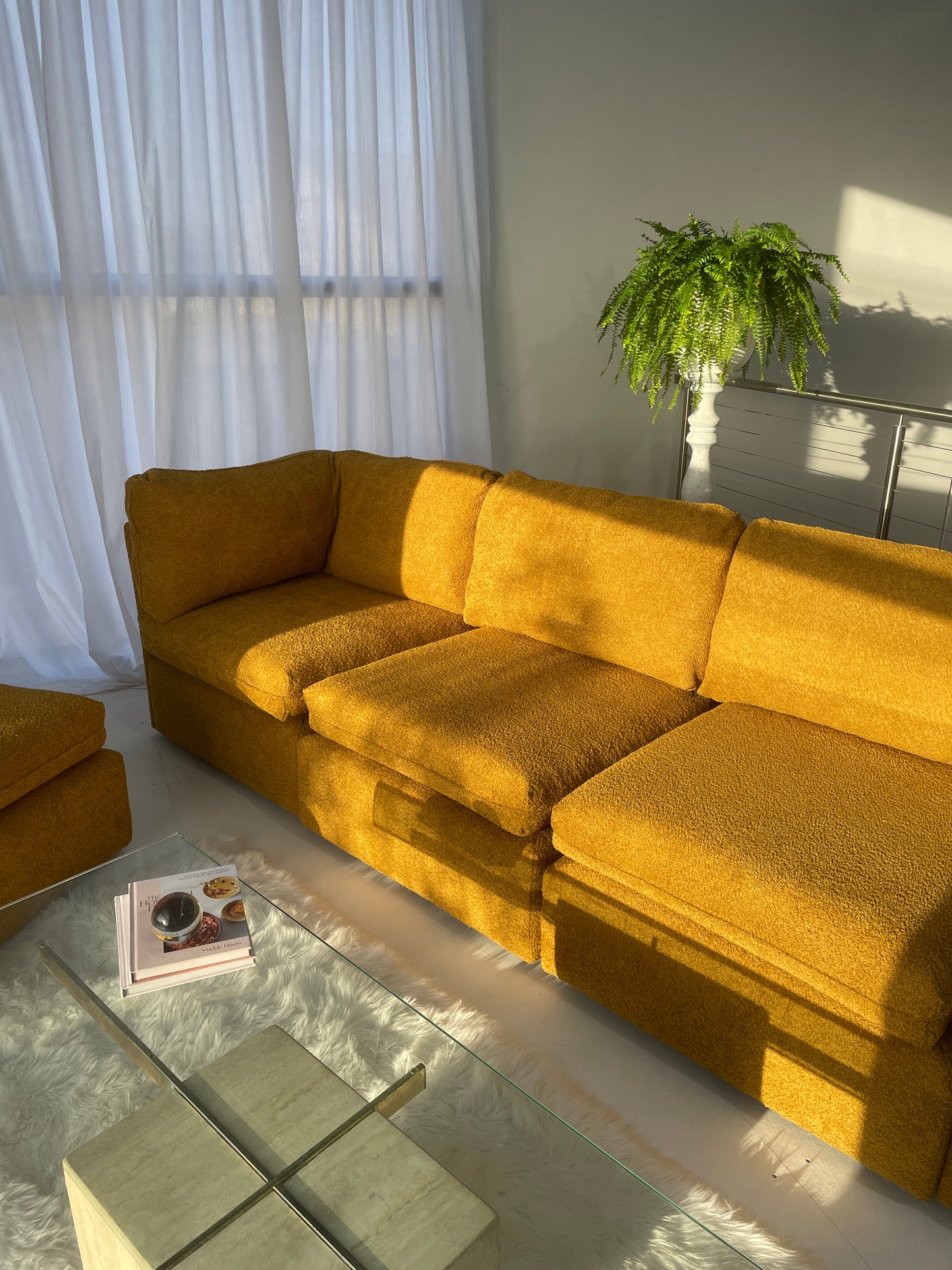 Five Piece Mustard Modular Sofa Set