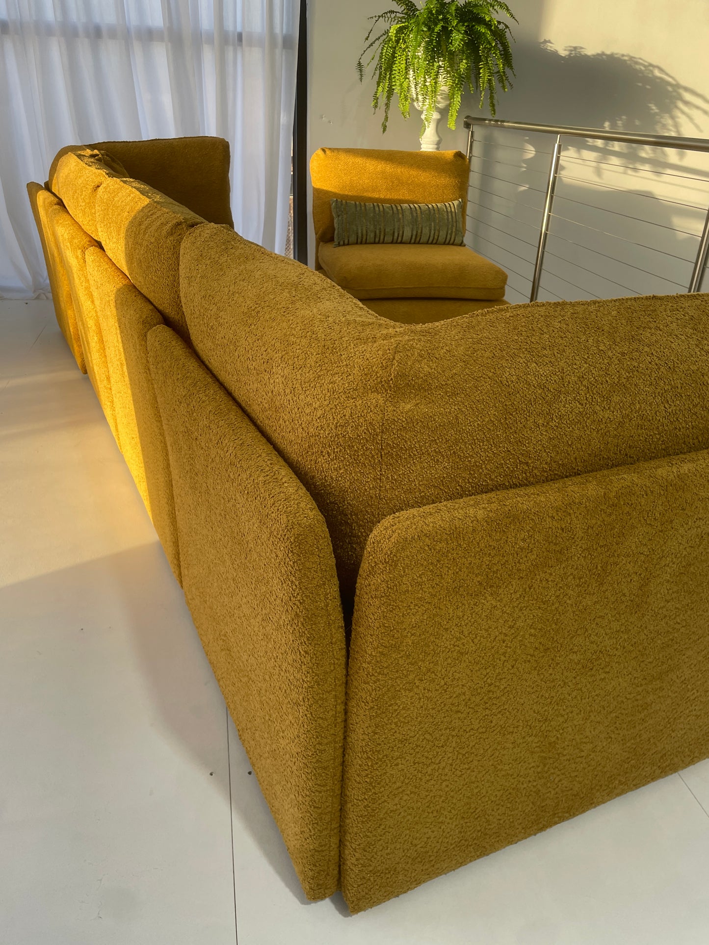 Five Piece Mustard Modular Sofa Set