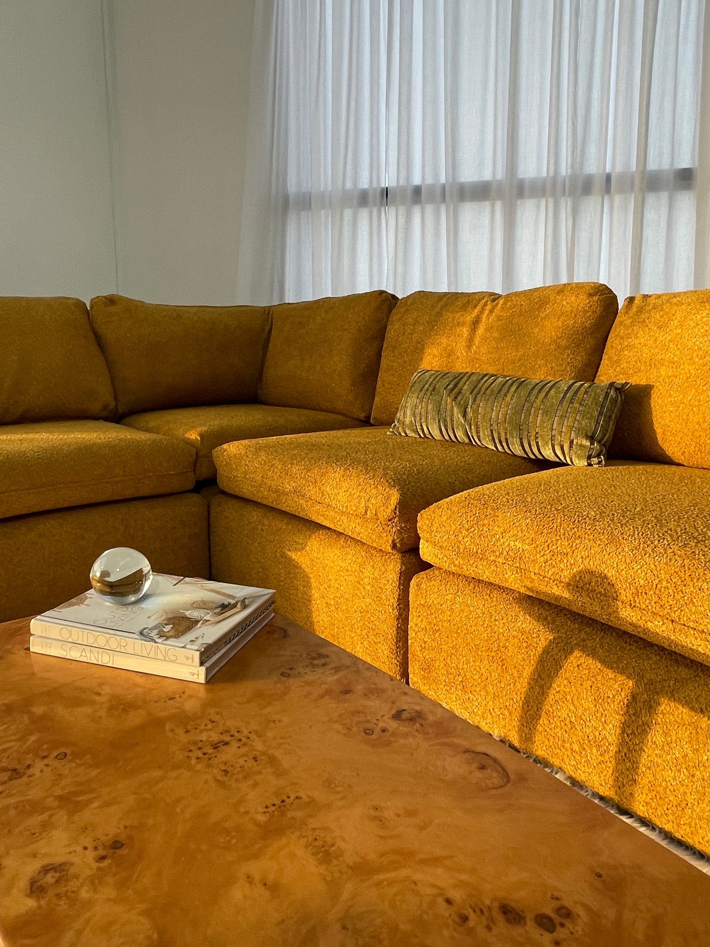 Five Piece Mustard Modular Sofa Set