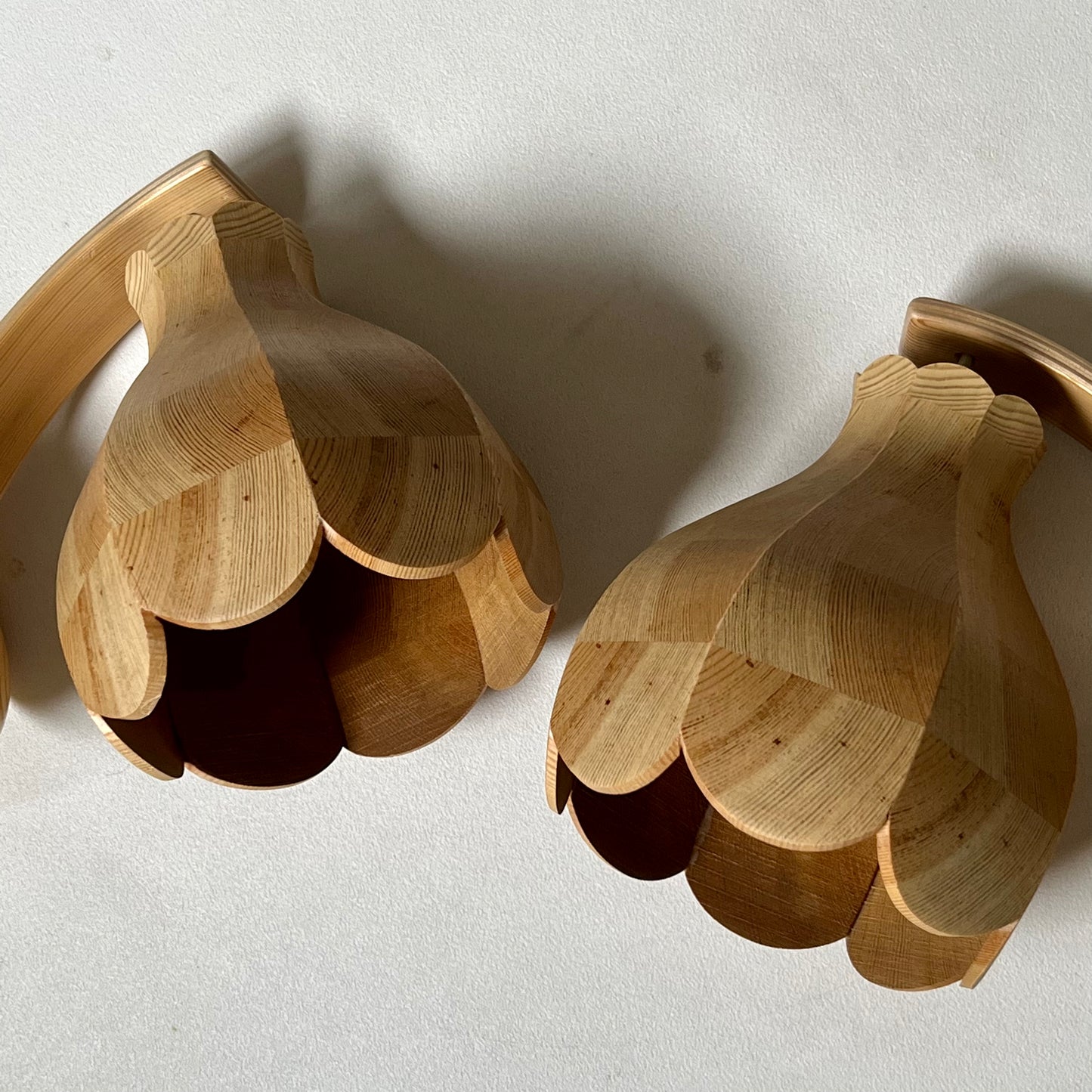 Pair of Scalloped Swedish Wall Lights