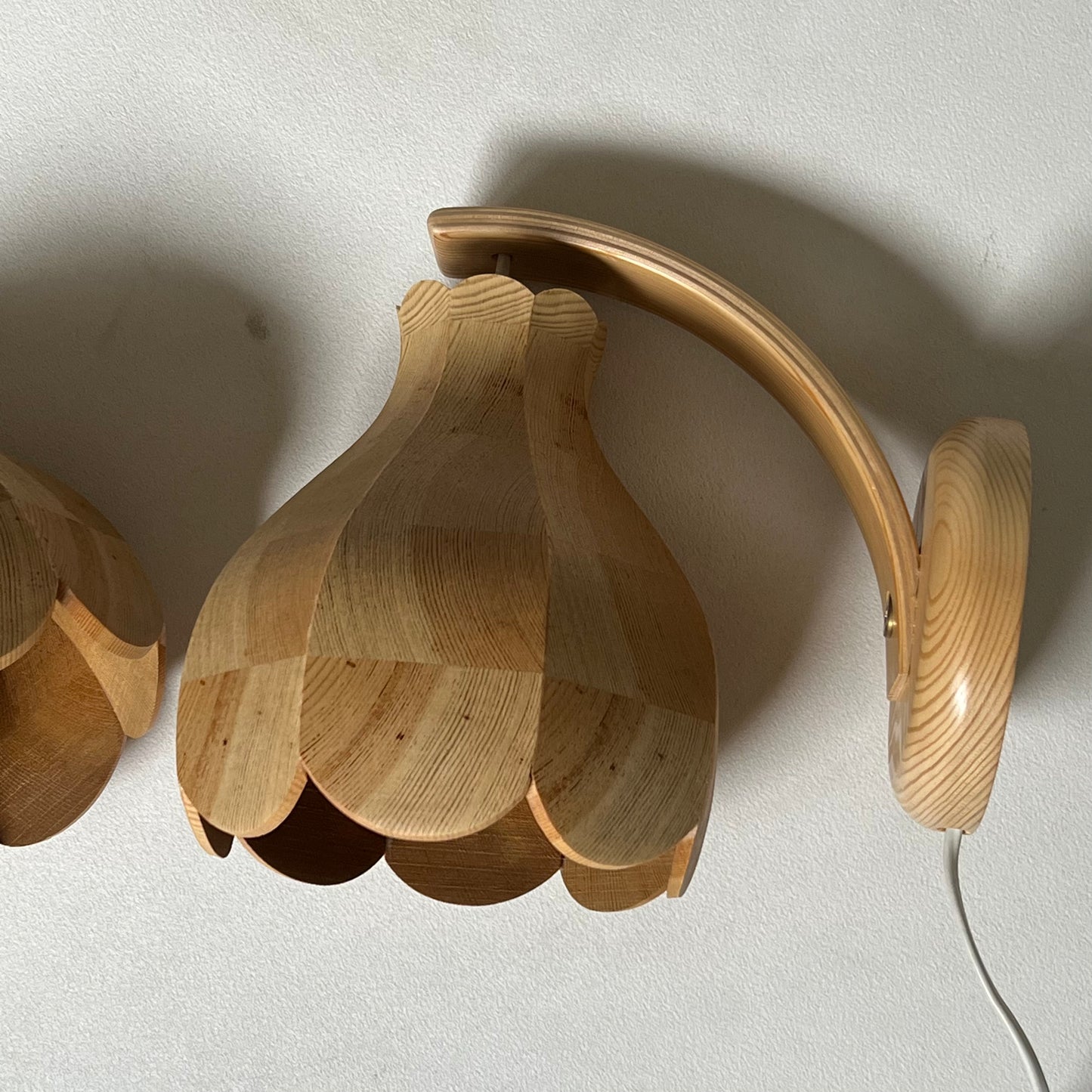 Pair of Scalloped Swedish Wall Lights