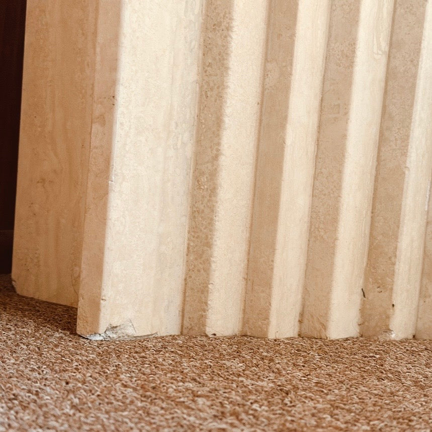Vintage Italian Travertine Table #2