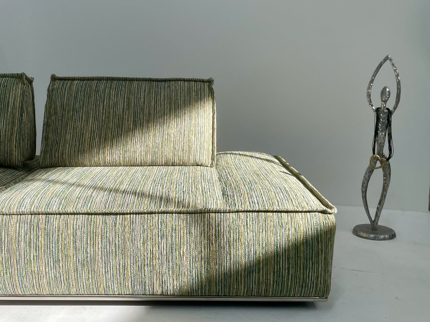 Two Piece Large Green Sofa