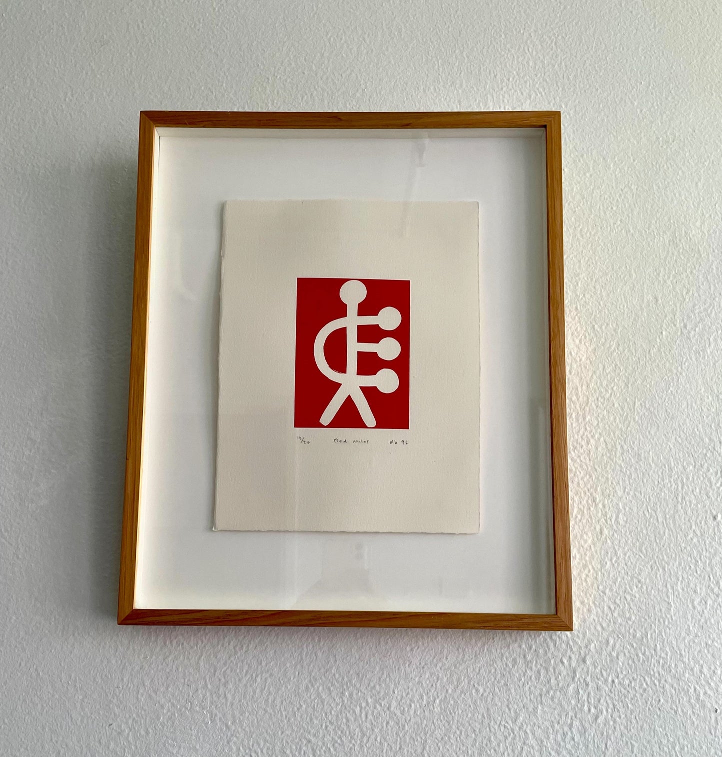 Framed Original David Band 'Red Miles' Screenprint Artwork