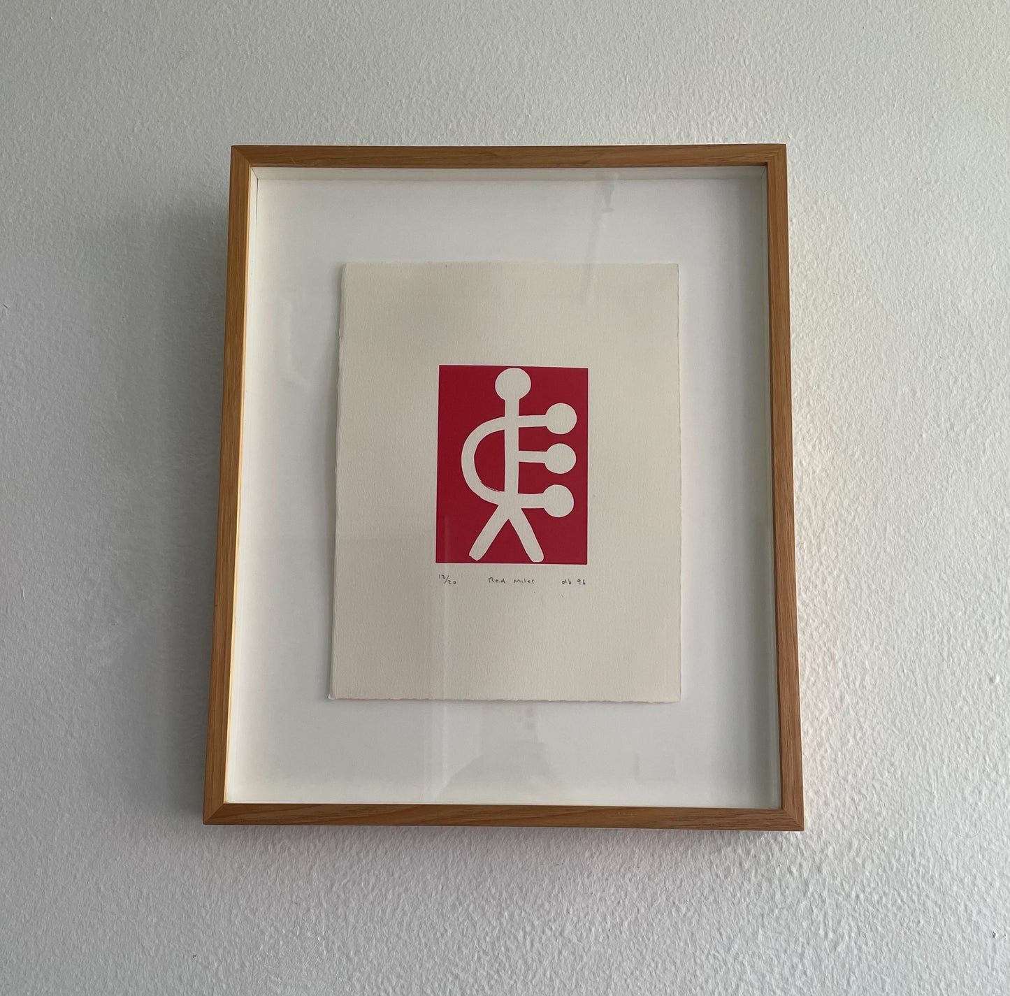 Framed Original David Band 'Red Miles' Screenprint Artwork