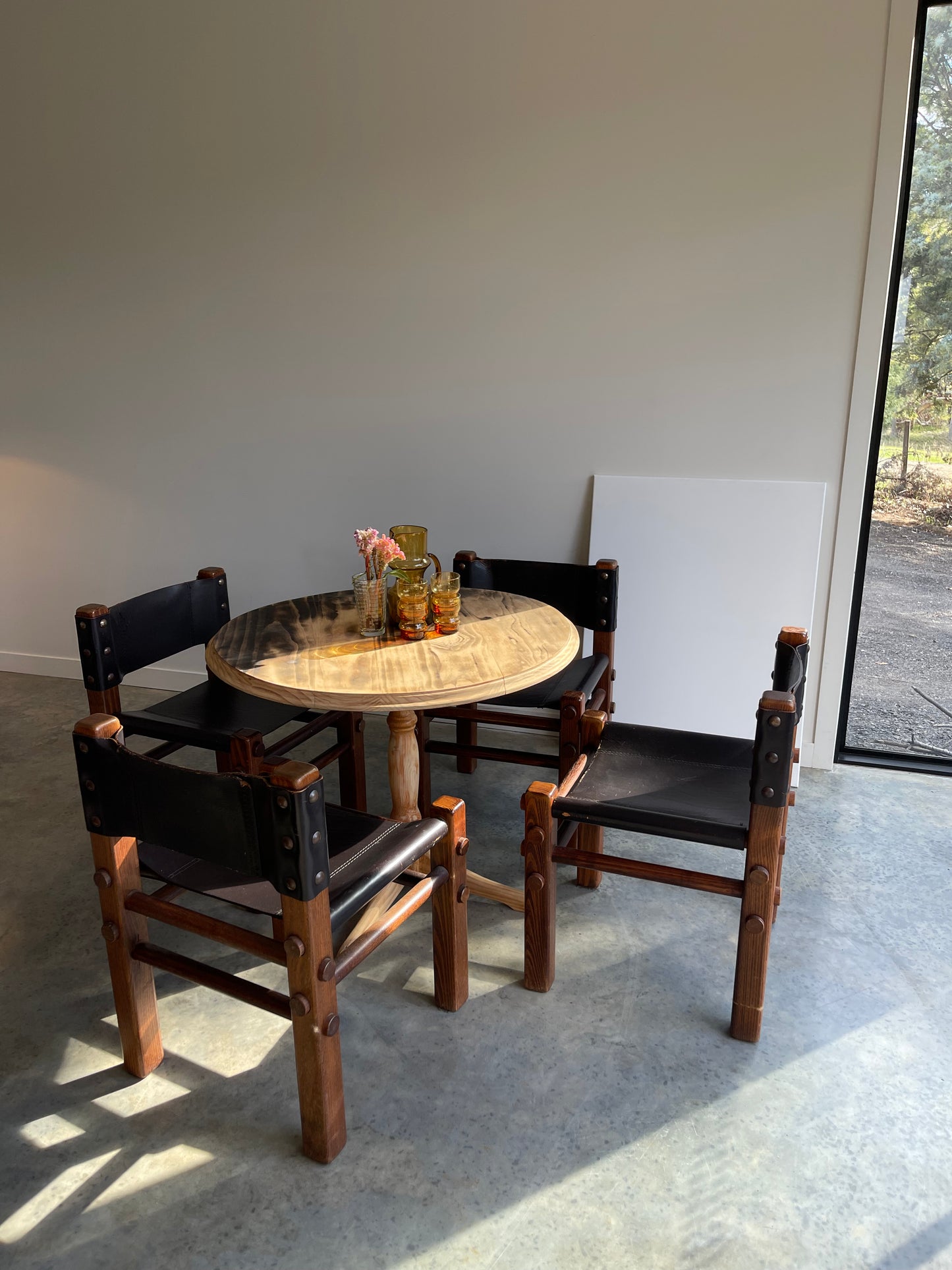 - Pair of Norman Archibald Nore Leather Dining Chairs