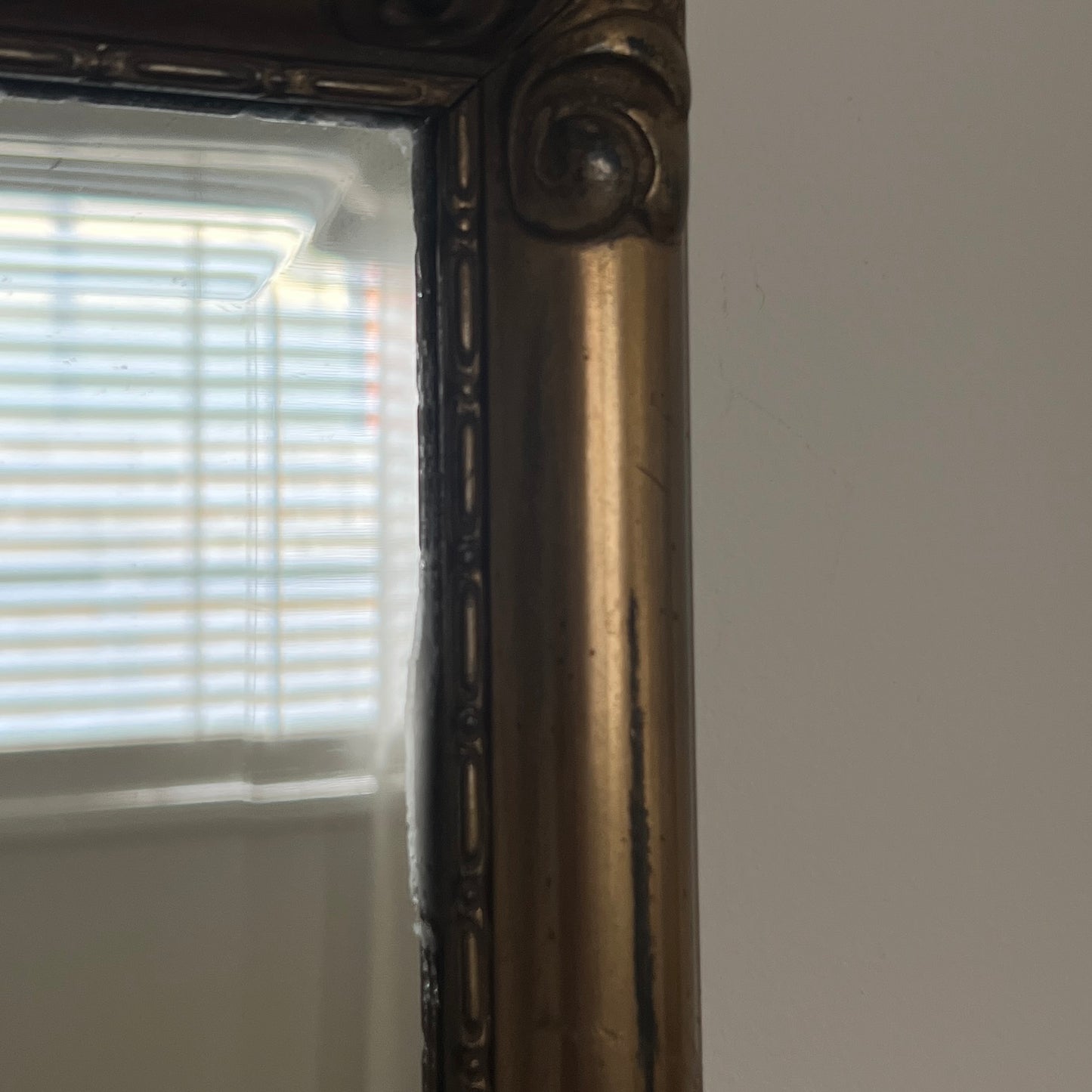 1920s Swedish Mirror with Sheaf-of-Wheat Detailing