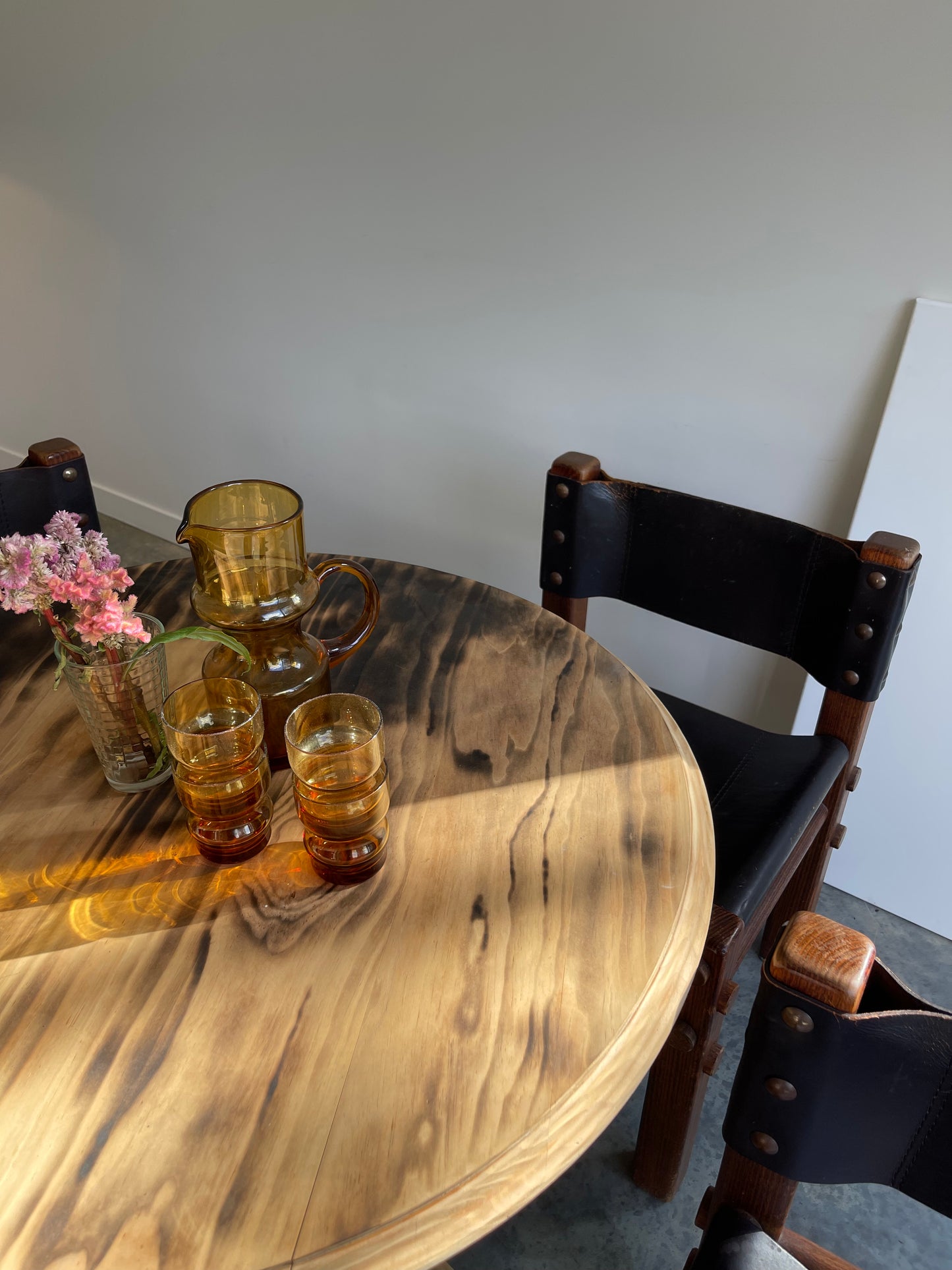 - Pair of Norman Archibald Nore Leather Dining Chairs