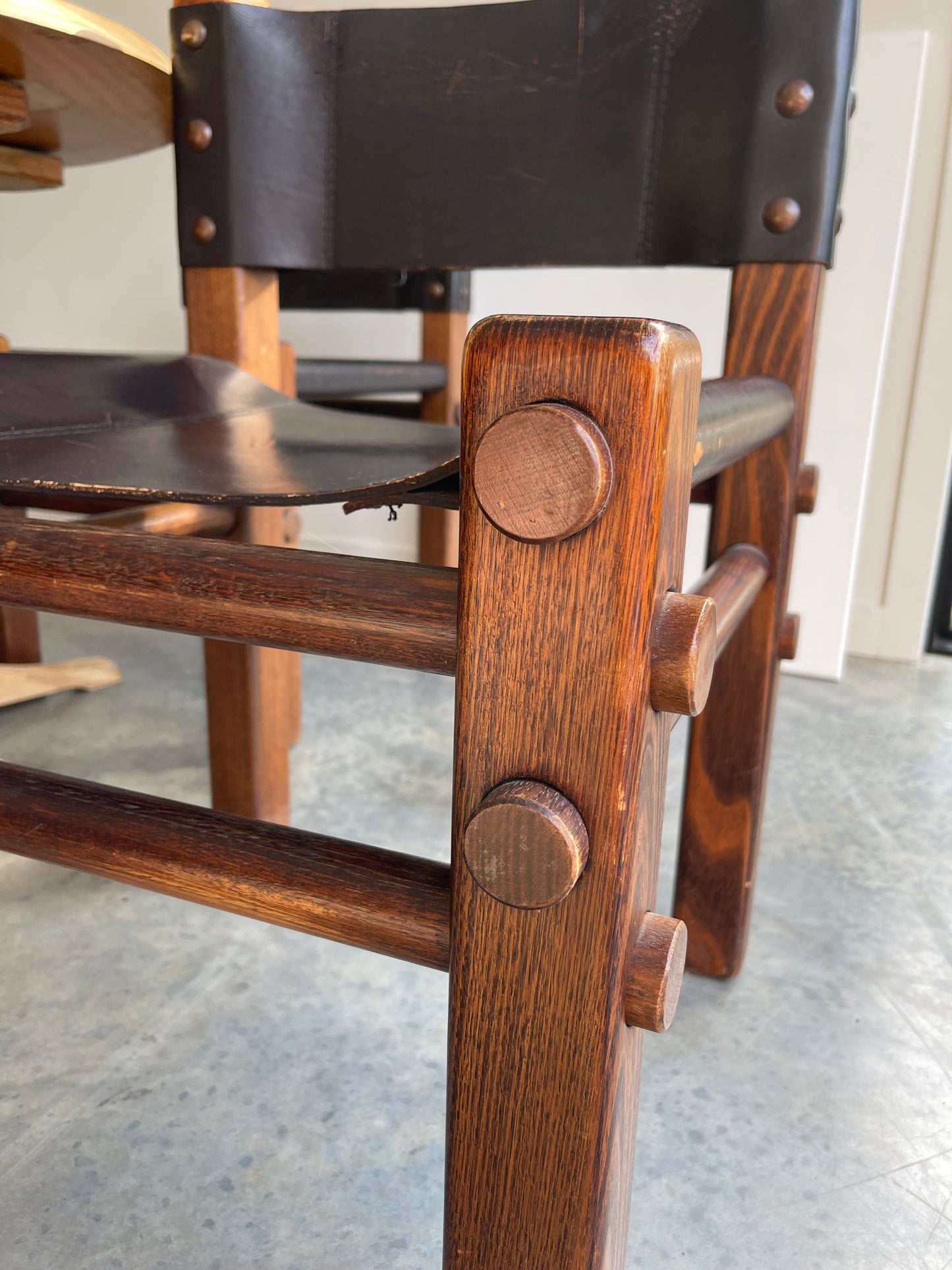 - Pair of Norman Archibald Nore Leather Dining Chairs