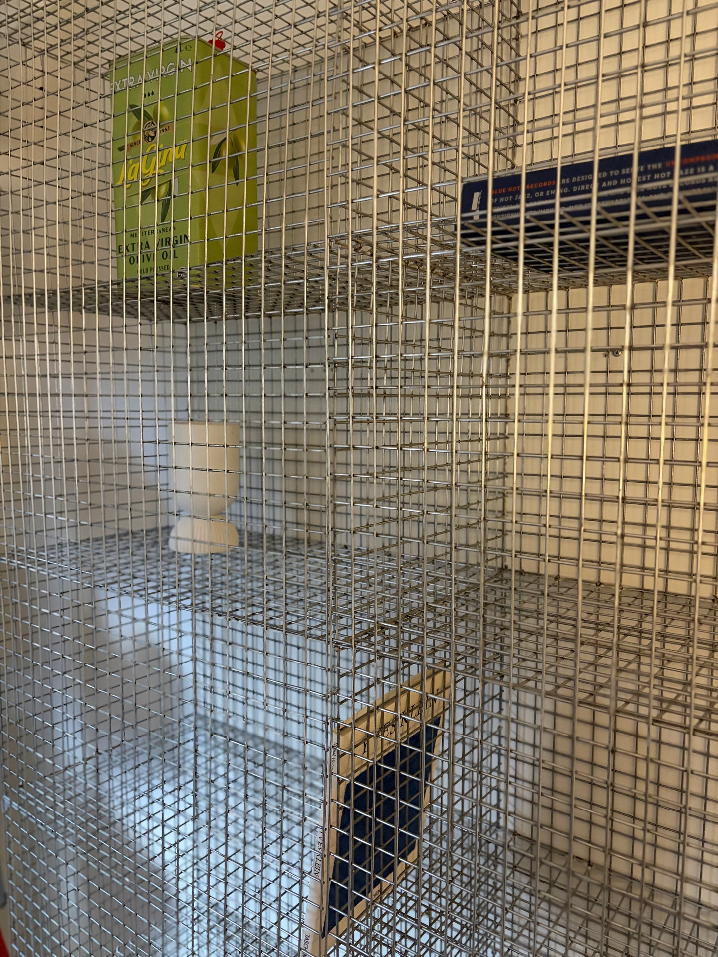 Handmade Mesh Wall Shelving Unit
