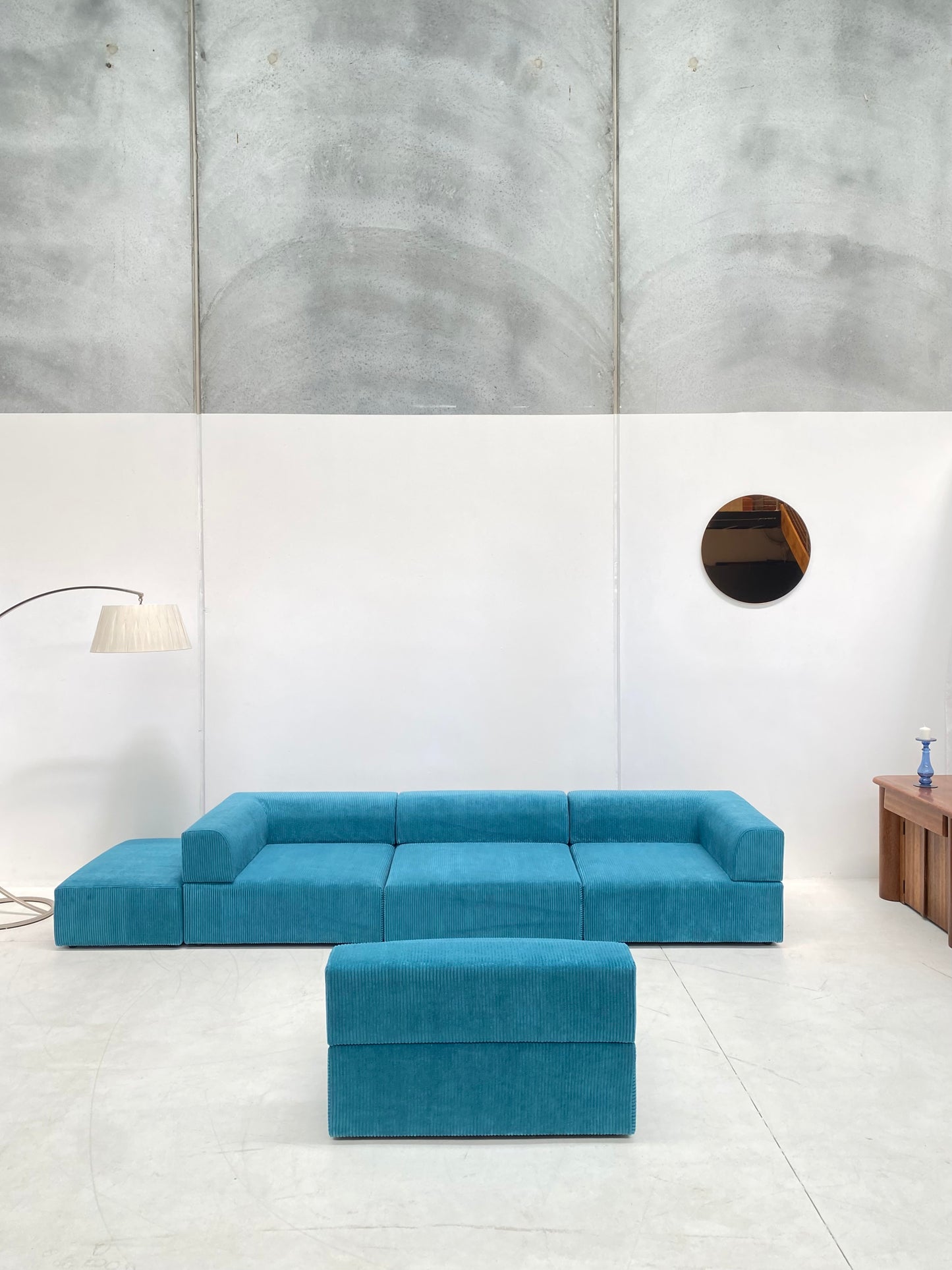 Large Modular Corduroy Sofa