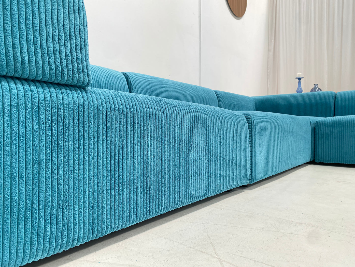 Large Modular Corduroy Sofa