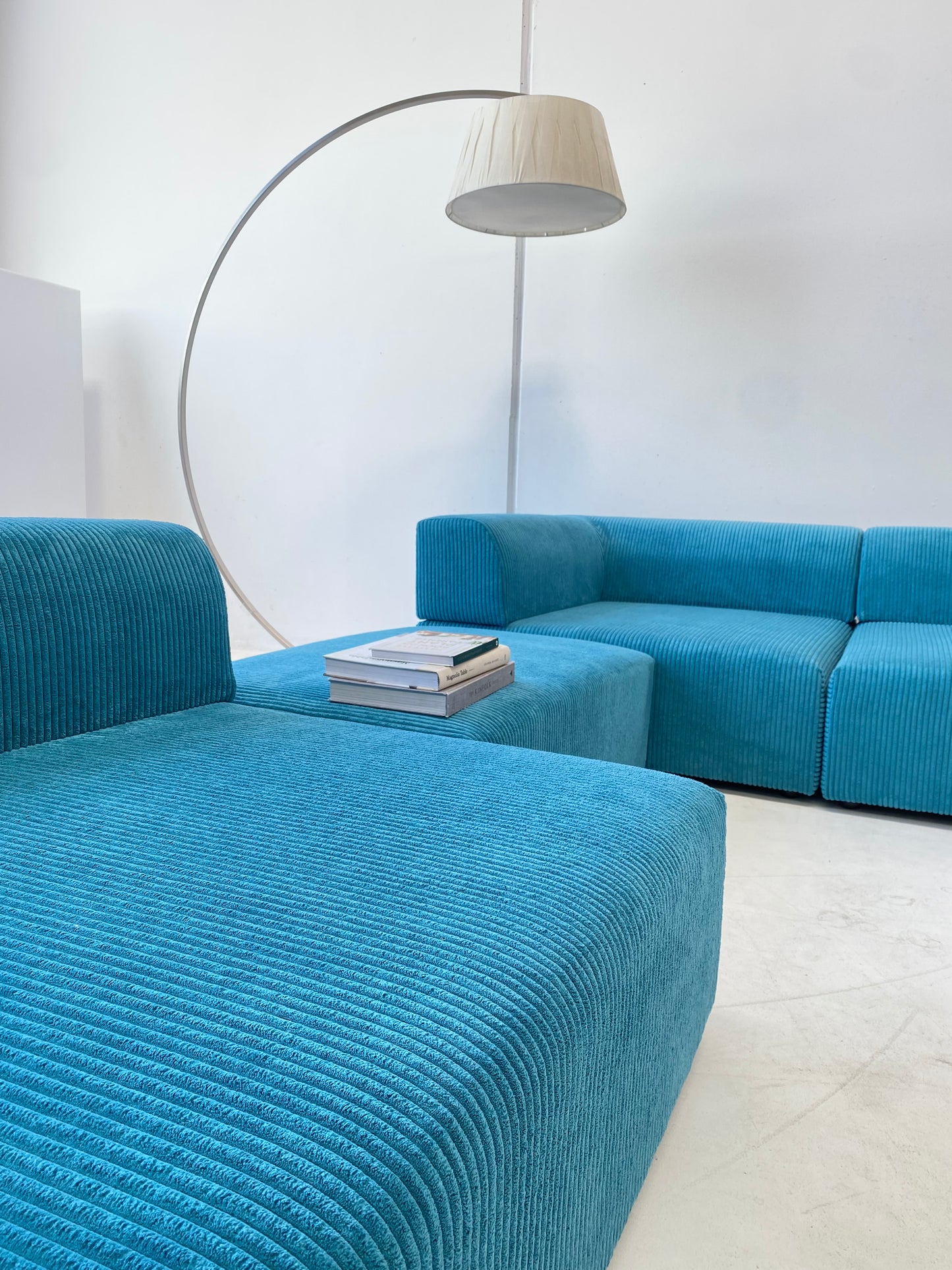 Large Modular Corduroy Sofa