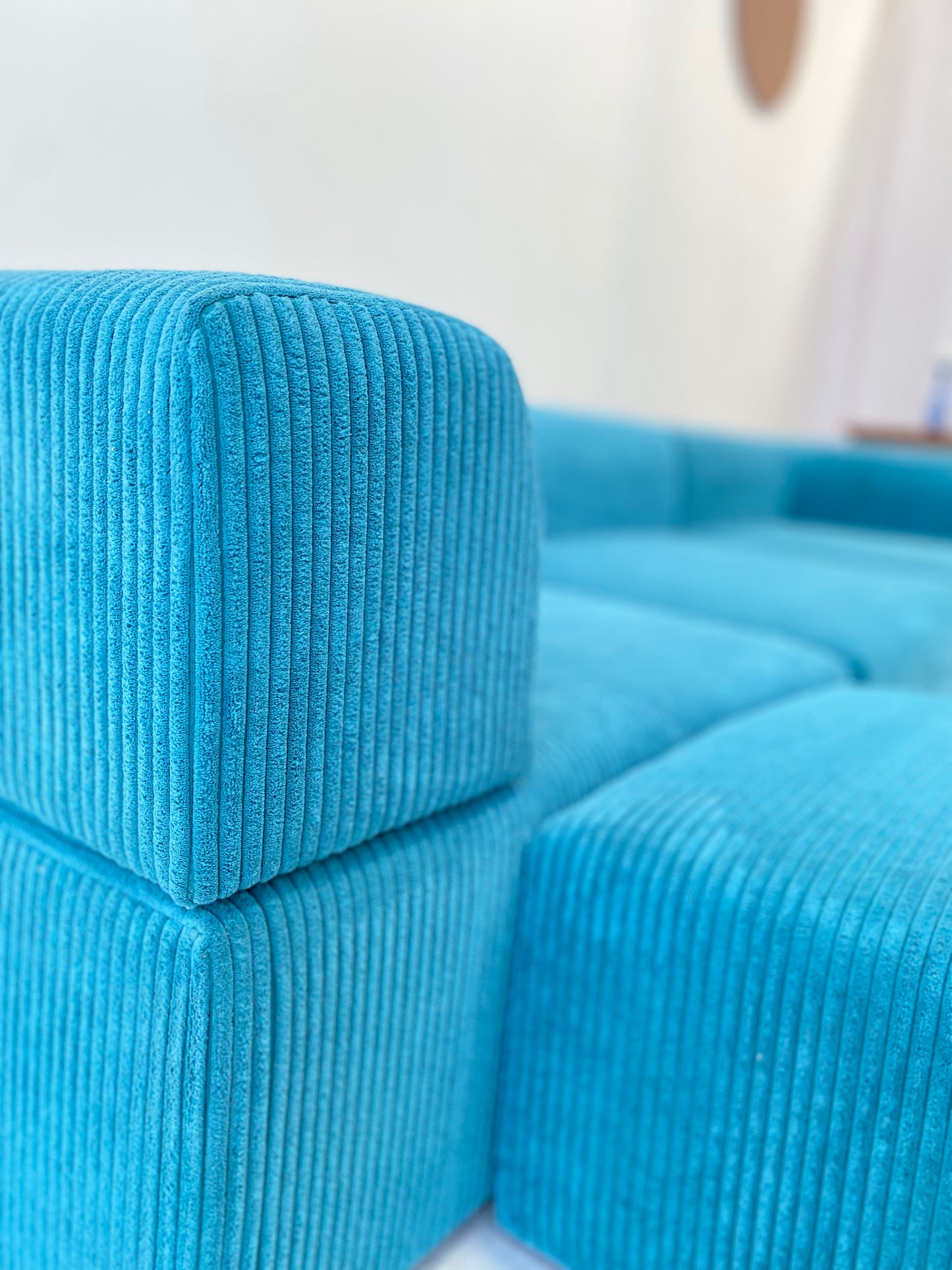 Large Modular Corduroy Sofa