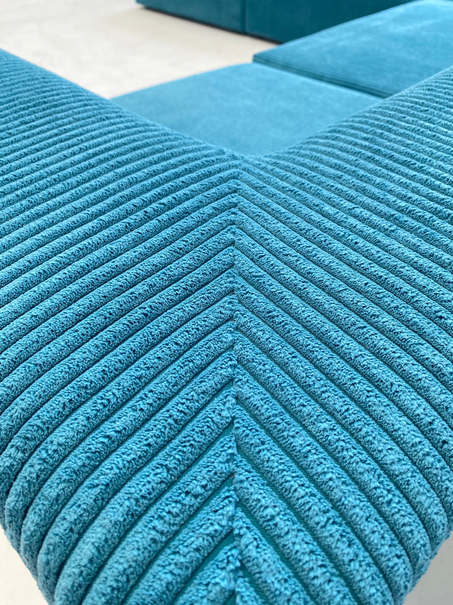 Large Modular Corduroy Sofa