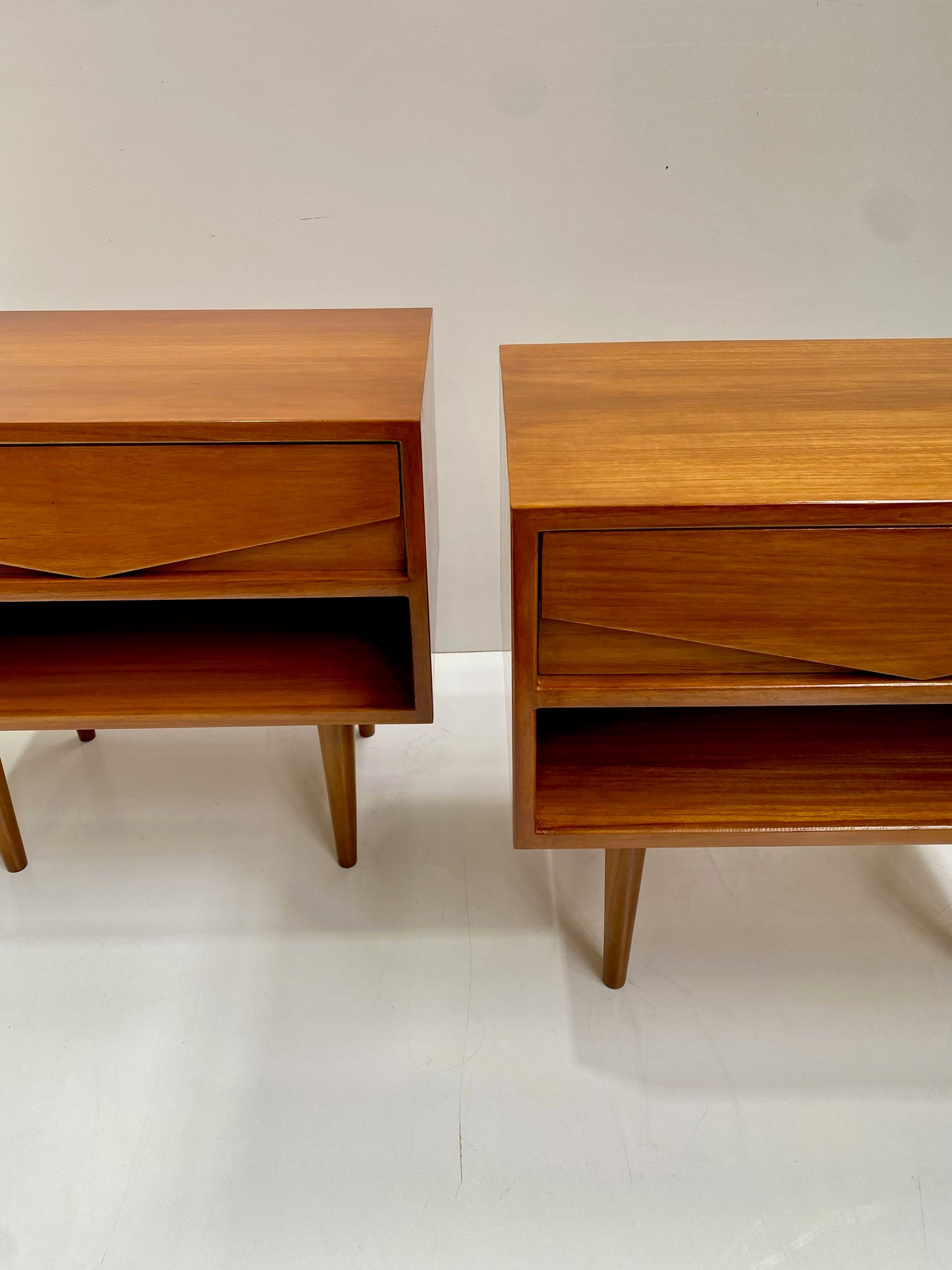 Pair of Teak Bedside Tables