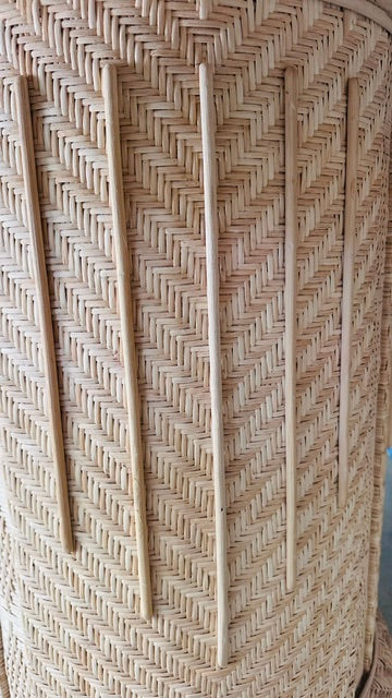 Mid Century French Bleached Rattan Table