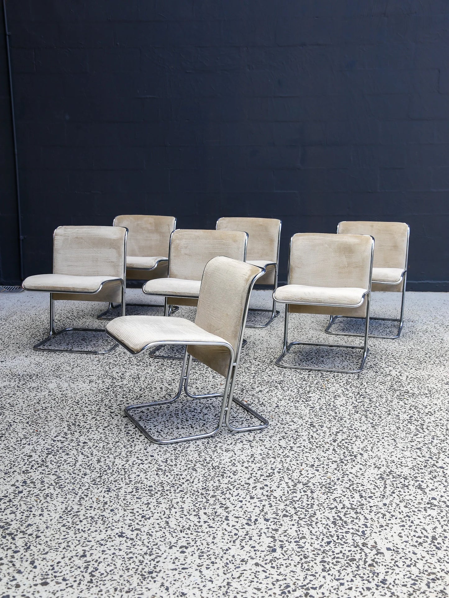 Set of Seven Calla Dining Chairs by Antonio Ari Colombo for Arflex 1970s