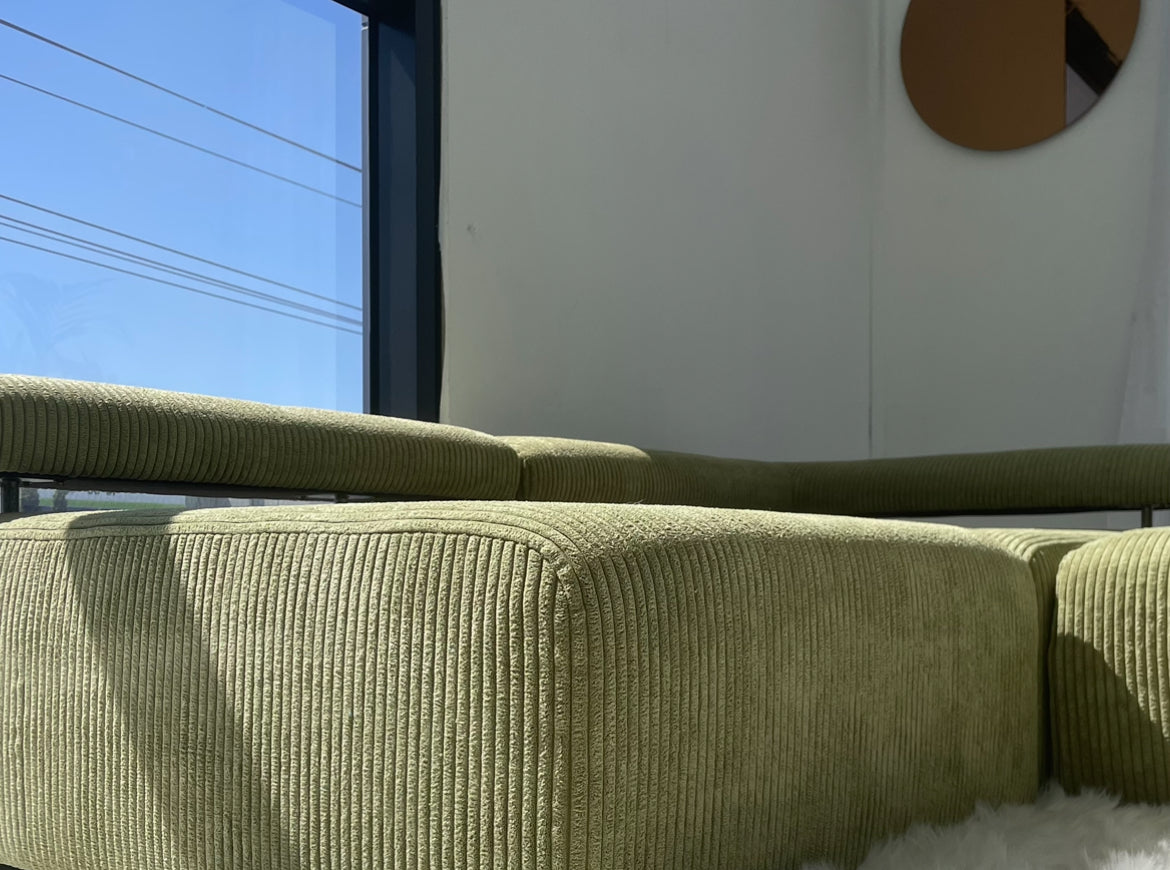 Green Modular Corduroy Sofa
