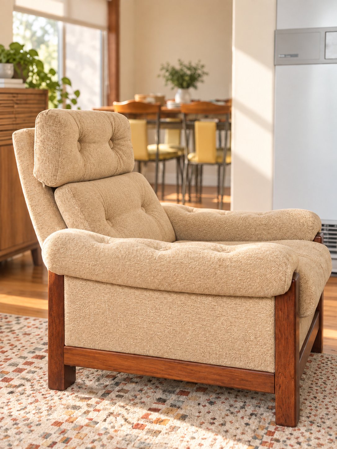 Vintage Caramel Lounge Suite — 3 Seater + Pair of Armchairs