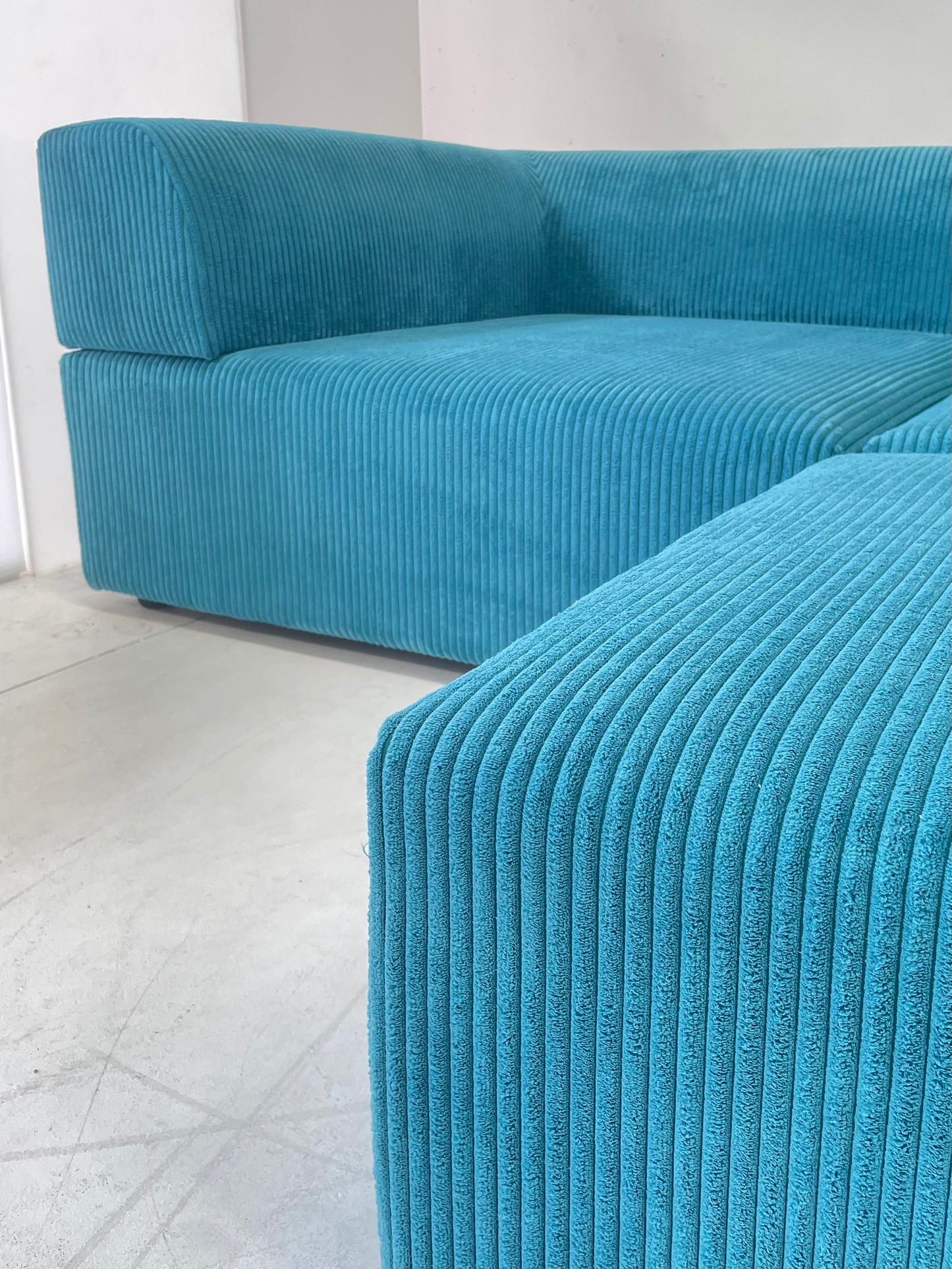 Large Modular Corduroy Sofa
