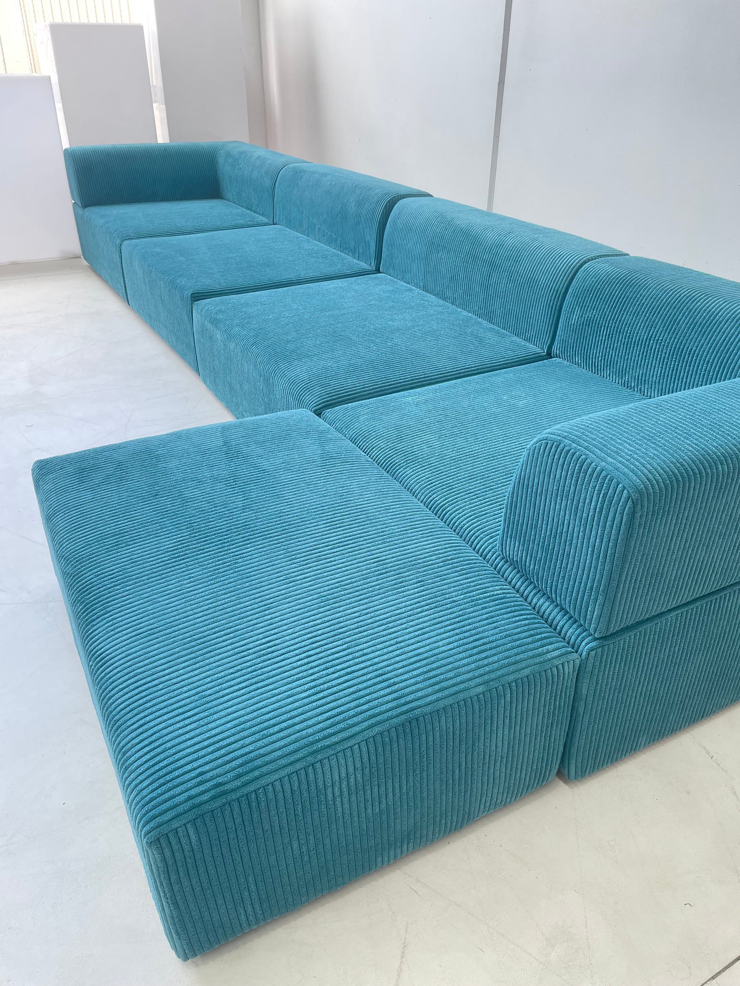 Large Modular Corduroy Sofa