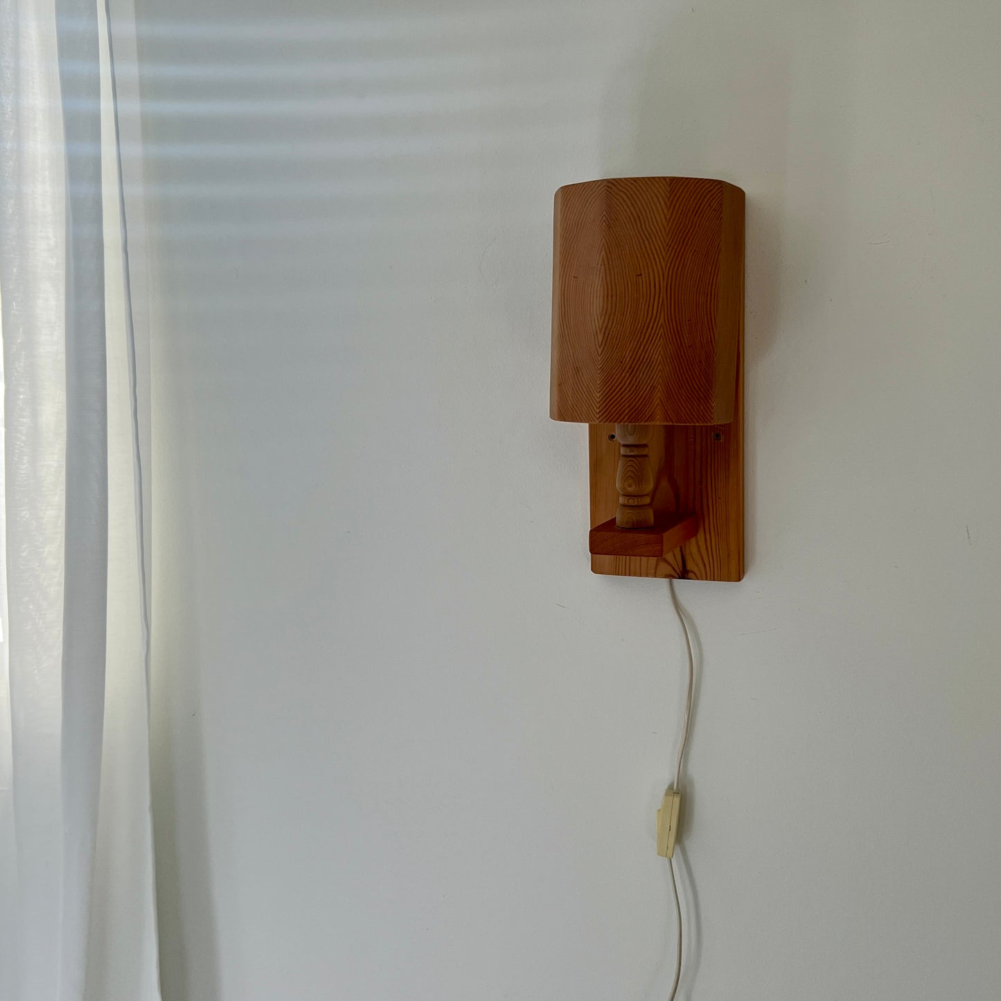 1960s Swedish Wooden Wall Light
