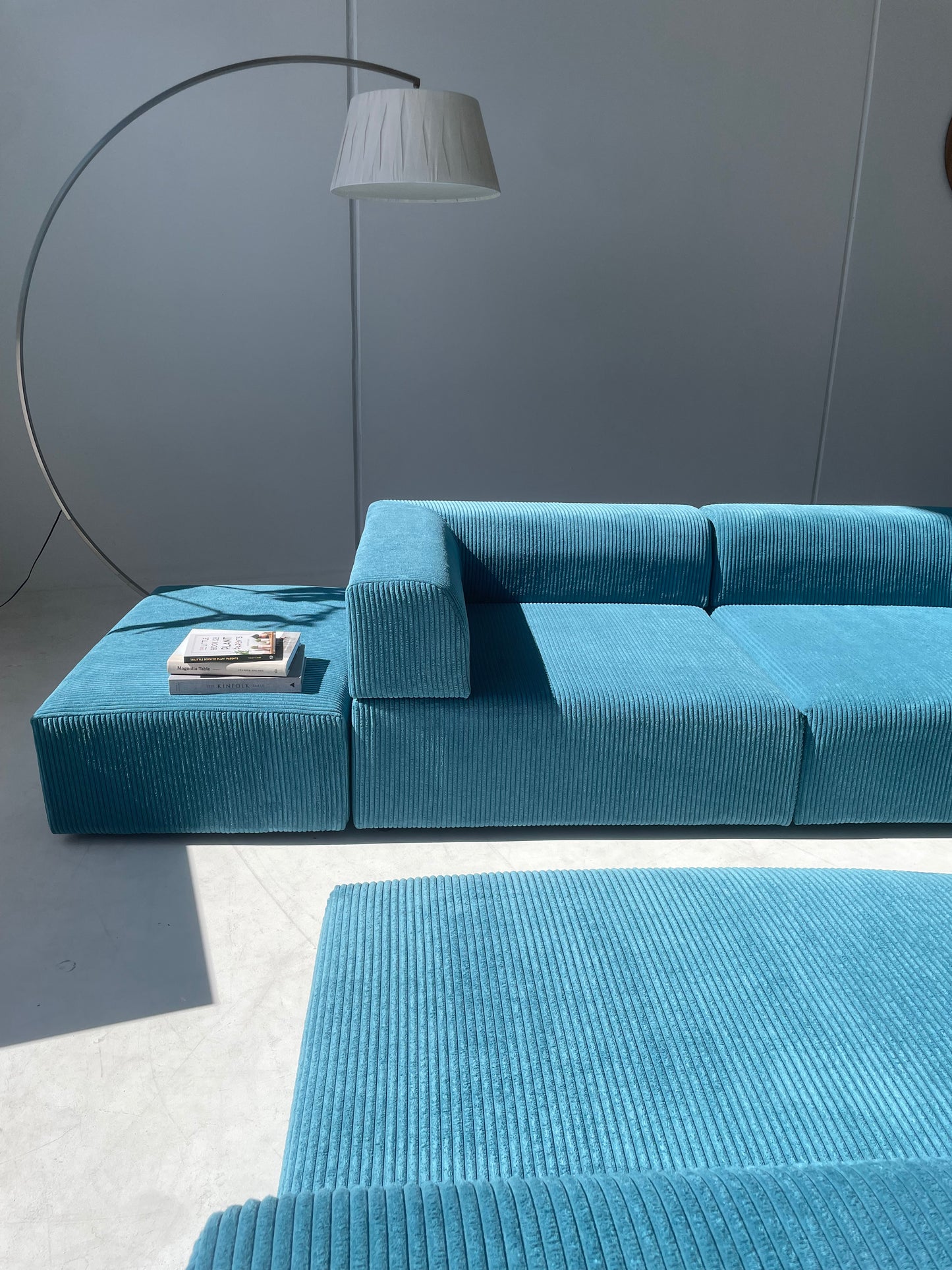 Large Modular Corduroy Sofa