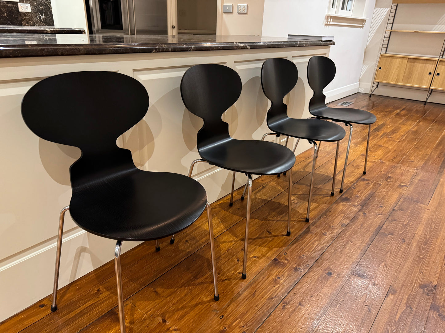 Set of Eight Fritz Hansen Ant Chairs