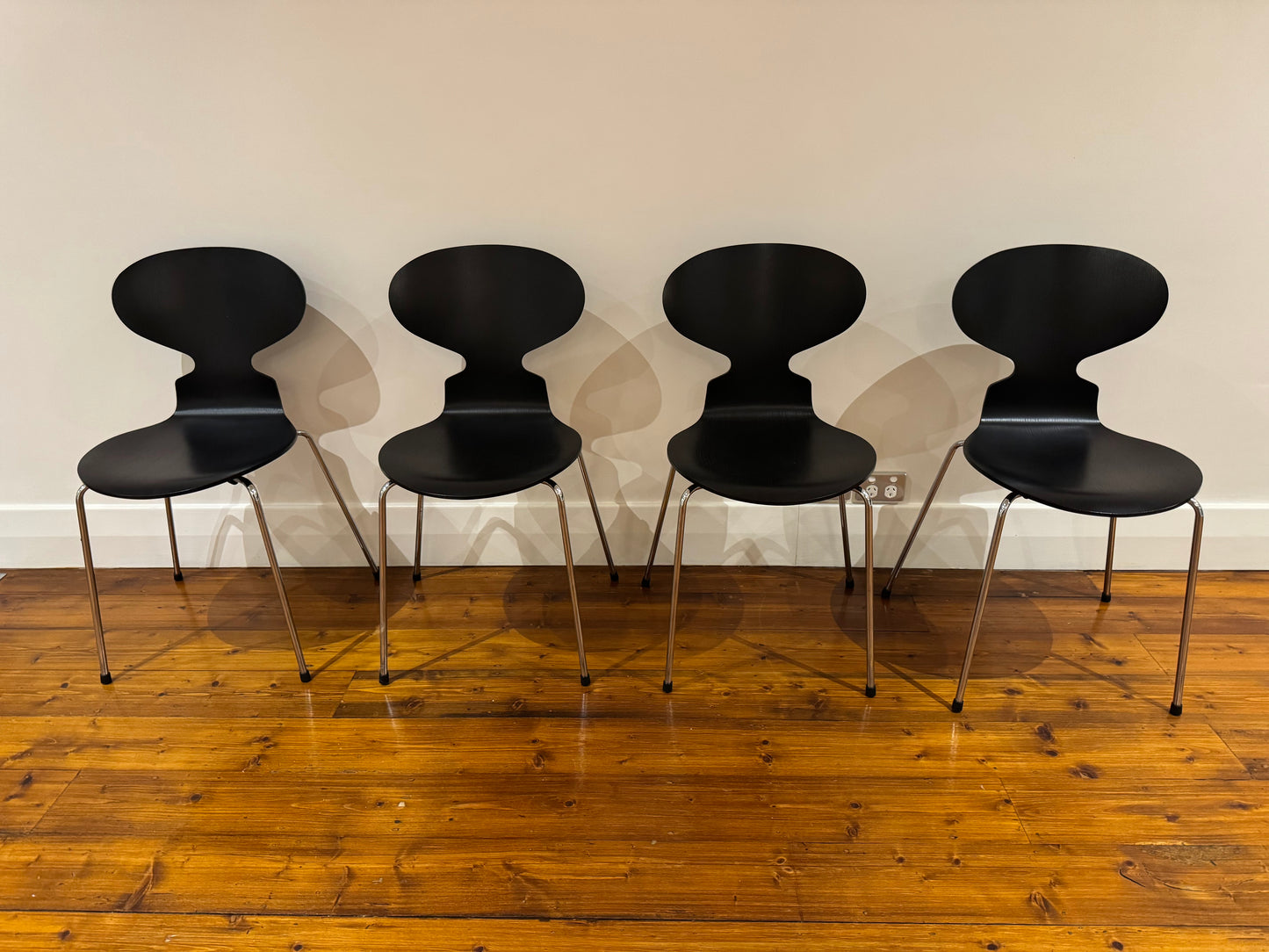 Set of Eight Fritz Hansen Ant Chairs