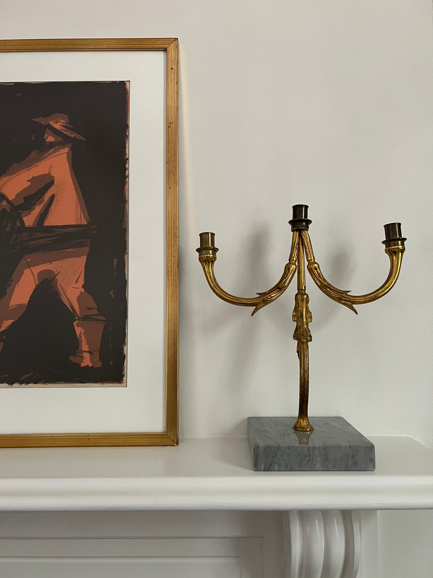 Pair of Large Iron Candelabra, Sweden 1940s