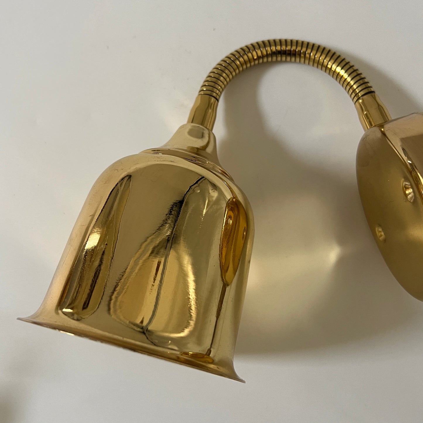 Pair of Brass Bedside Wall Lights, Sweden 1960s
