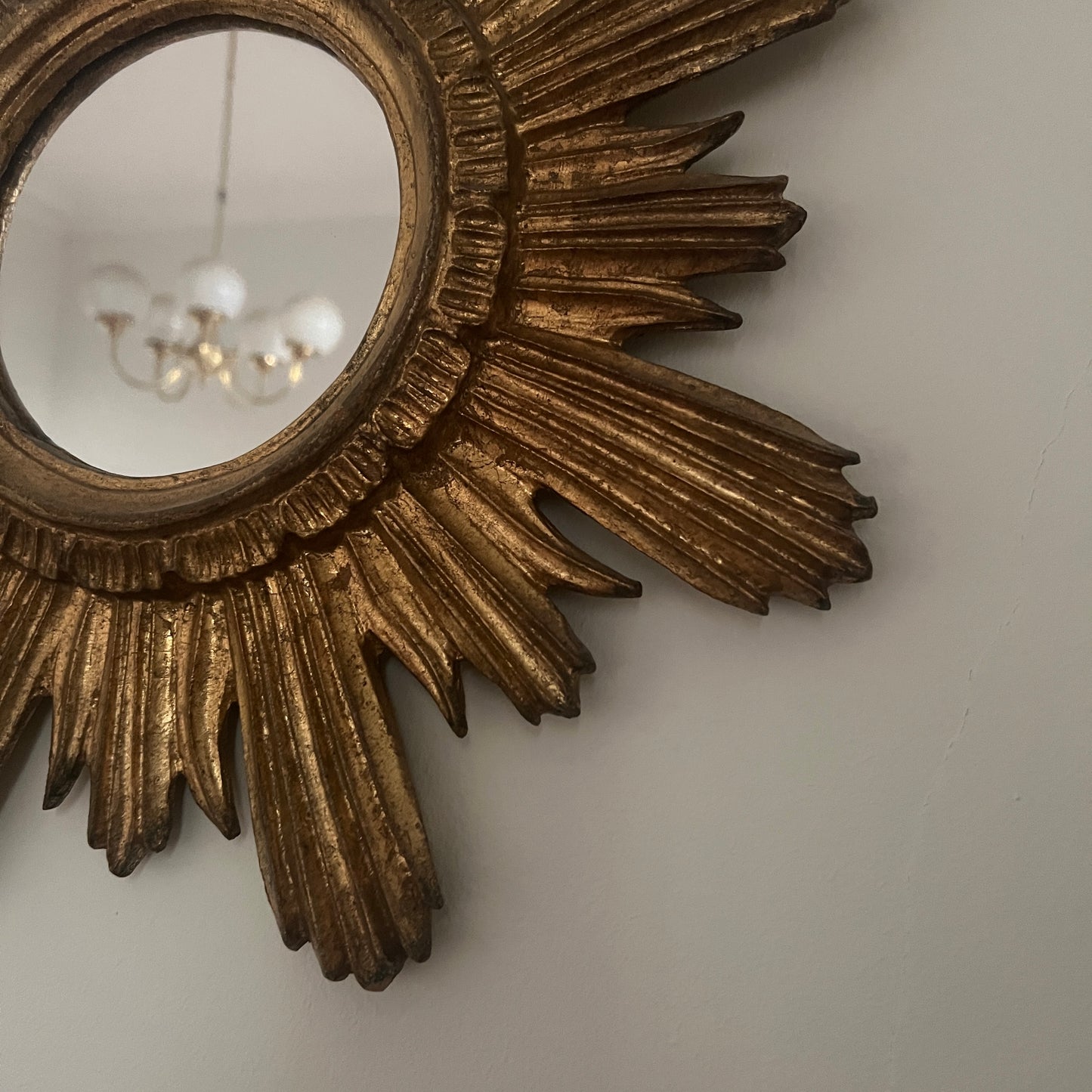 1950s Italian Gilt Sun Mirror