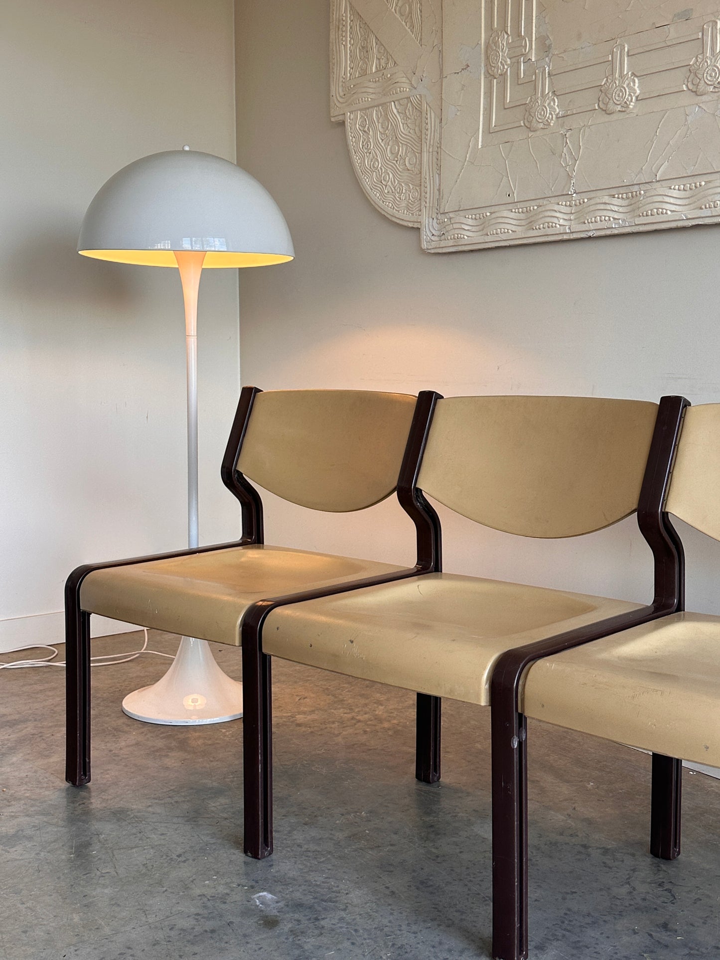 Vintage Sebel 'Pastoe' Conjoined Chair / Bench Seat