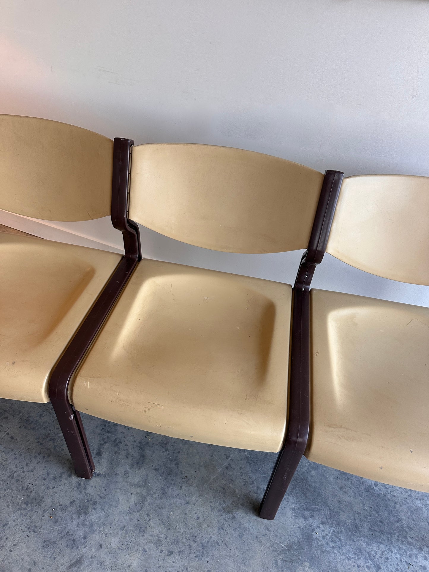 Vintage Sebel 'Pastoe' Conjoined Chair / Bench Seat